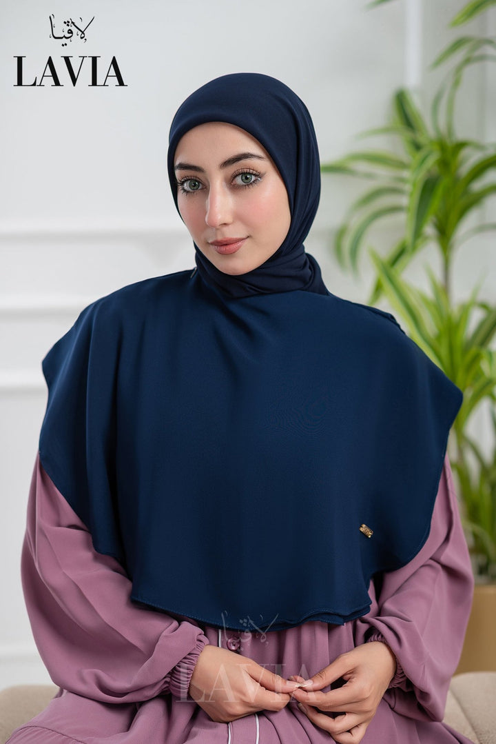 خمار لاڤيا الذكي لون كحلي – قطعتين بتصميم عملي وأناقة راقية - Lavia