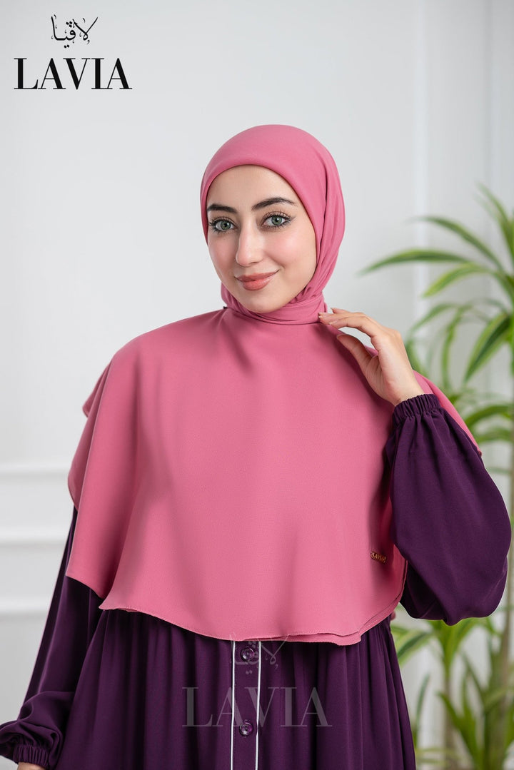 خمار لاڤيا الذكي لون وردي مائل للفوشيا – قطعتين بتصميم عملي وأناقة راقية - Lavia