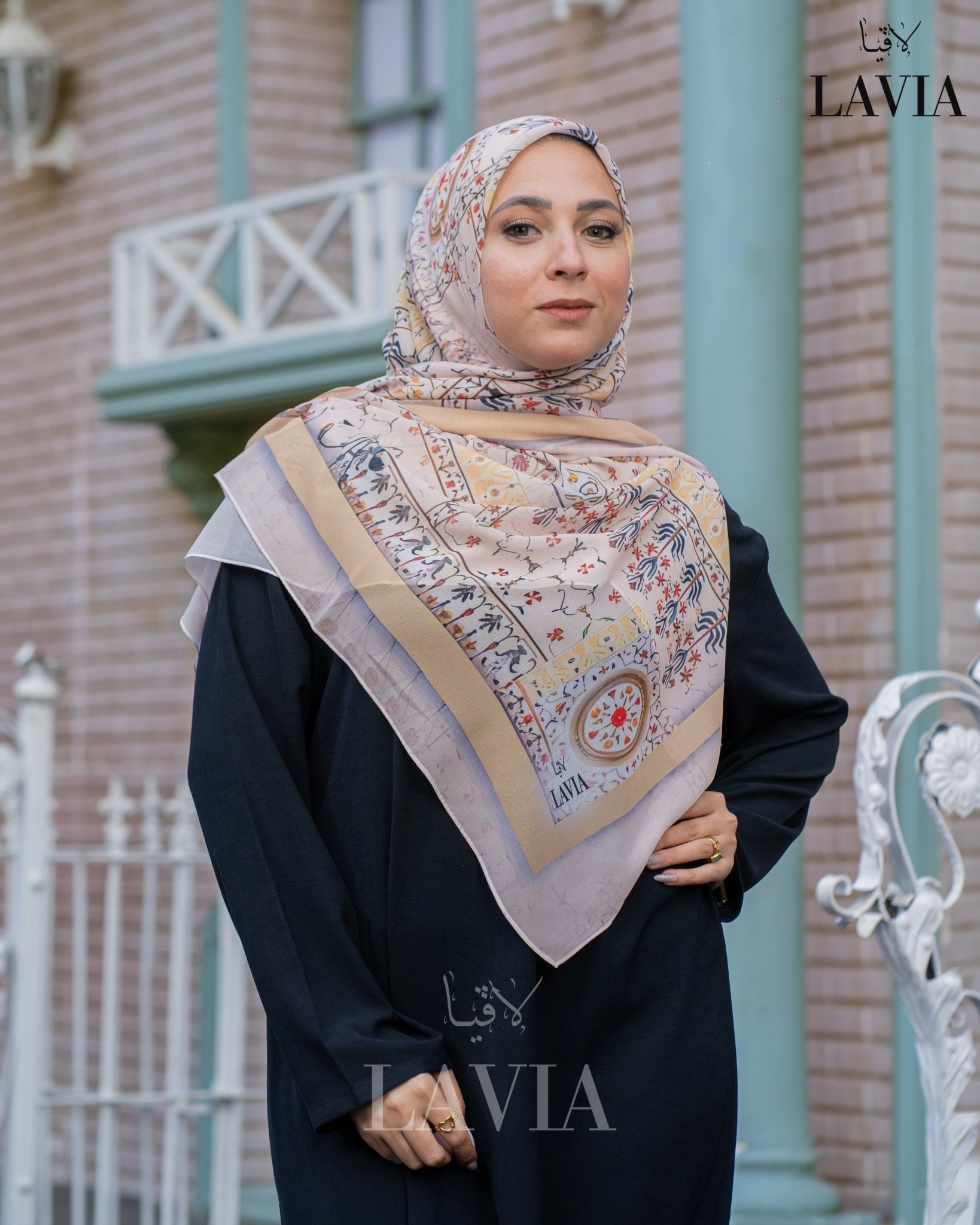🖤 خمار ماليزي فاخر من جورجيت مطبوع – إصدار 2025 🖤 - Lavia