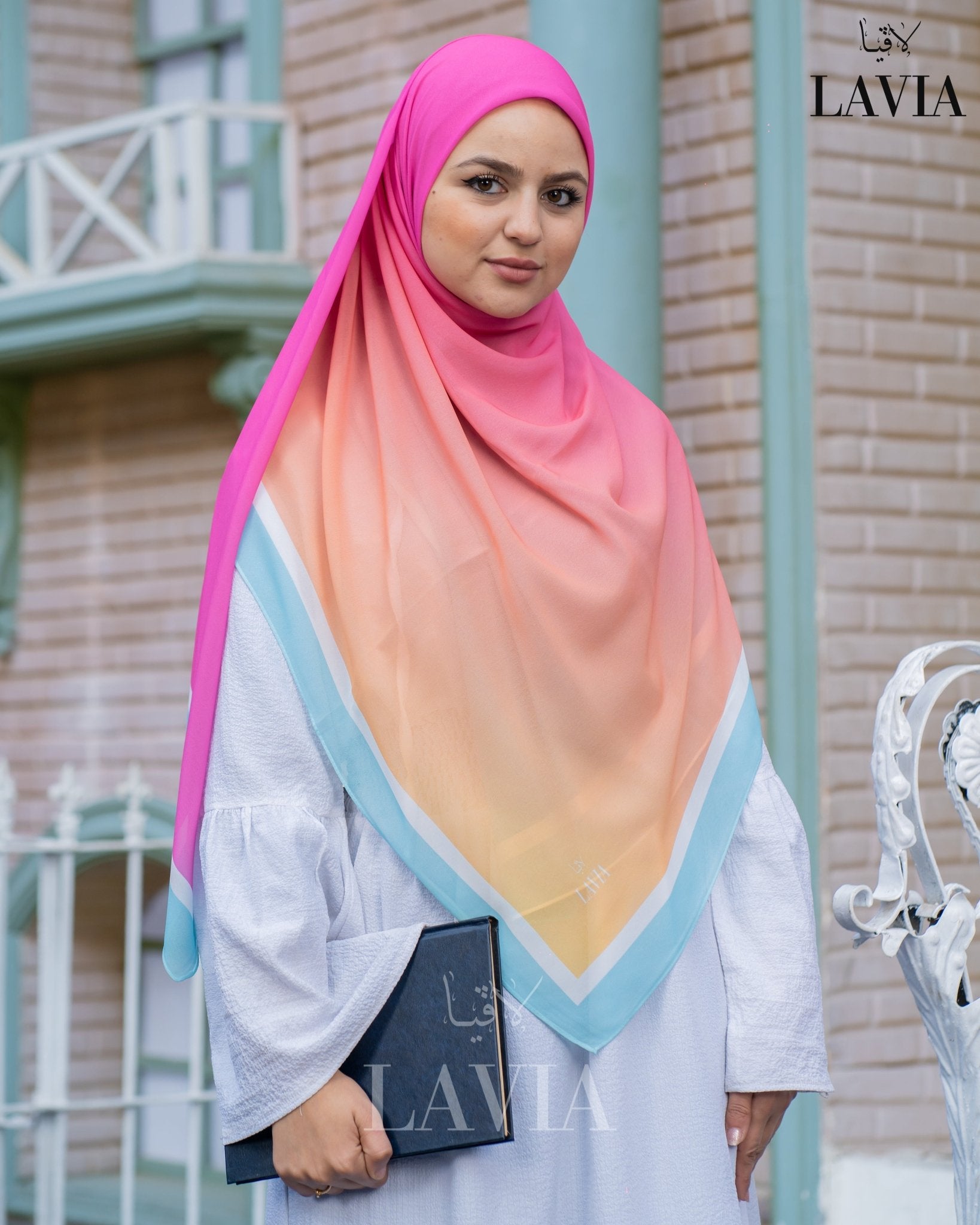 🖤 خمار ماليزي فاخر من جورجيت مطبوع – إصدار 2025 🖤 - Lavia