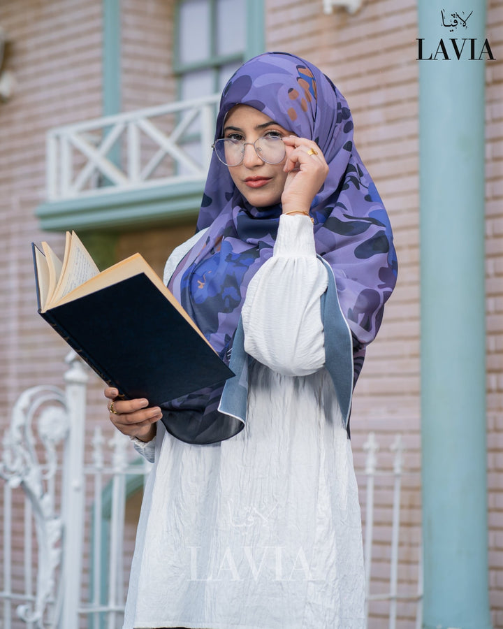 🖤 خمار ماليزي فاخر من جورجيت مطبوع – إصدار 2025 🖤 - Lavia
