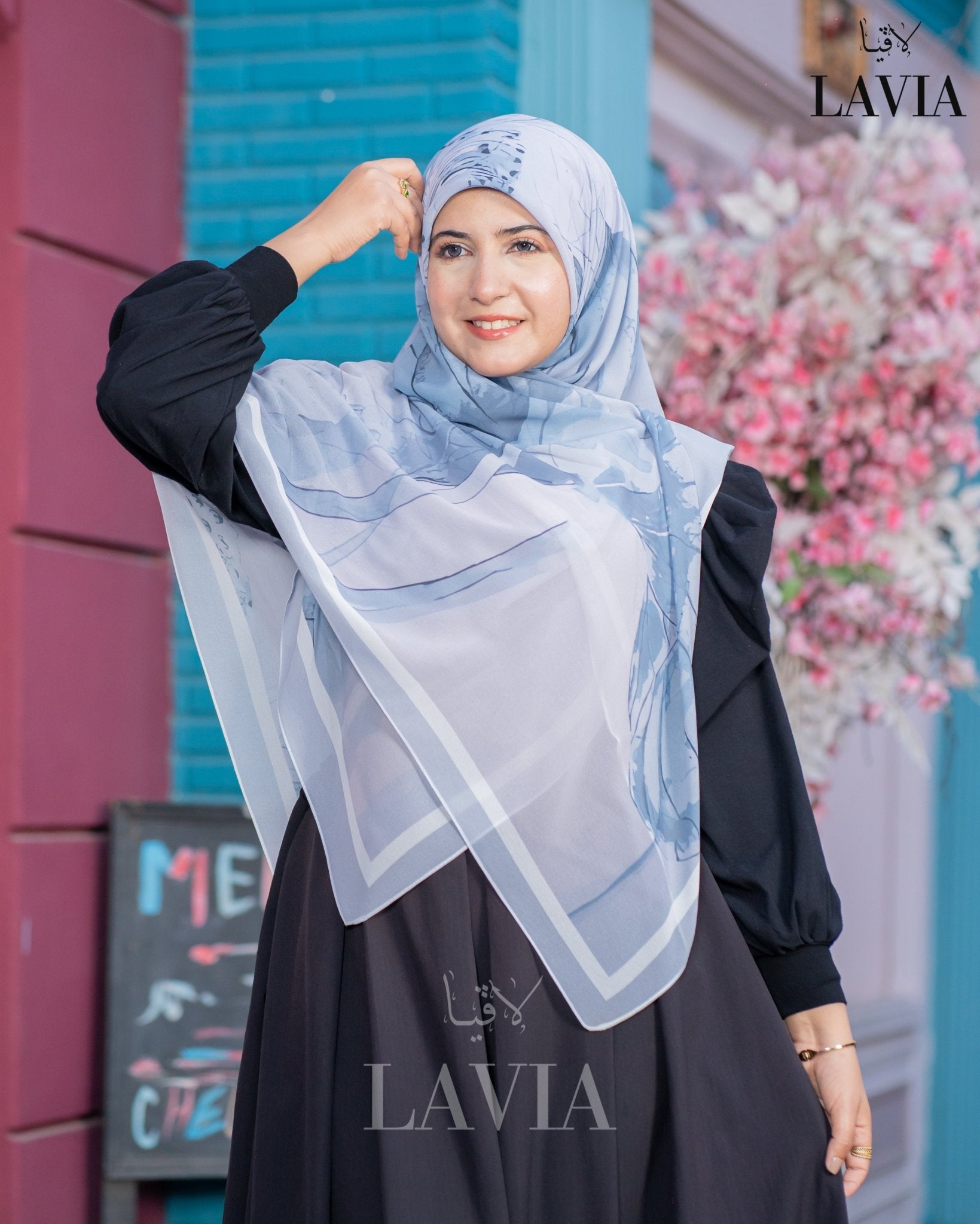 🖤 خمار ماليزي فاخر من جورجيت مطبوع – إصدار 2025 🖤 - Lavia