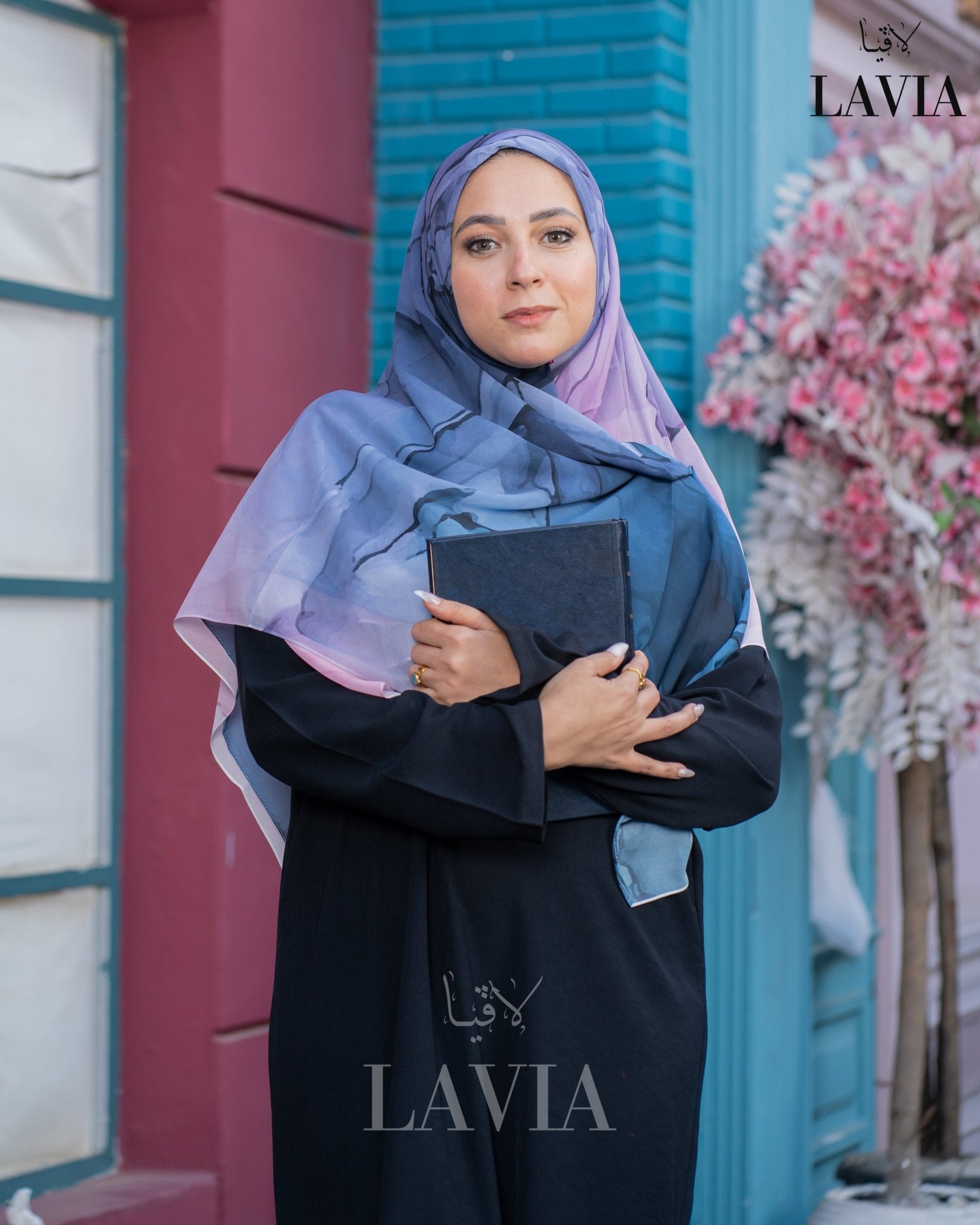 🖤 خمار ماليزي فاخر من جورجيت مطبوع – إصدار 2025 🖤 - Lavia