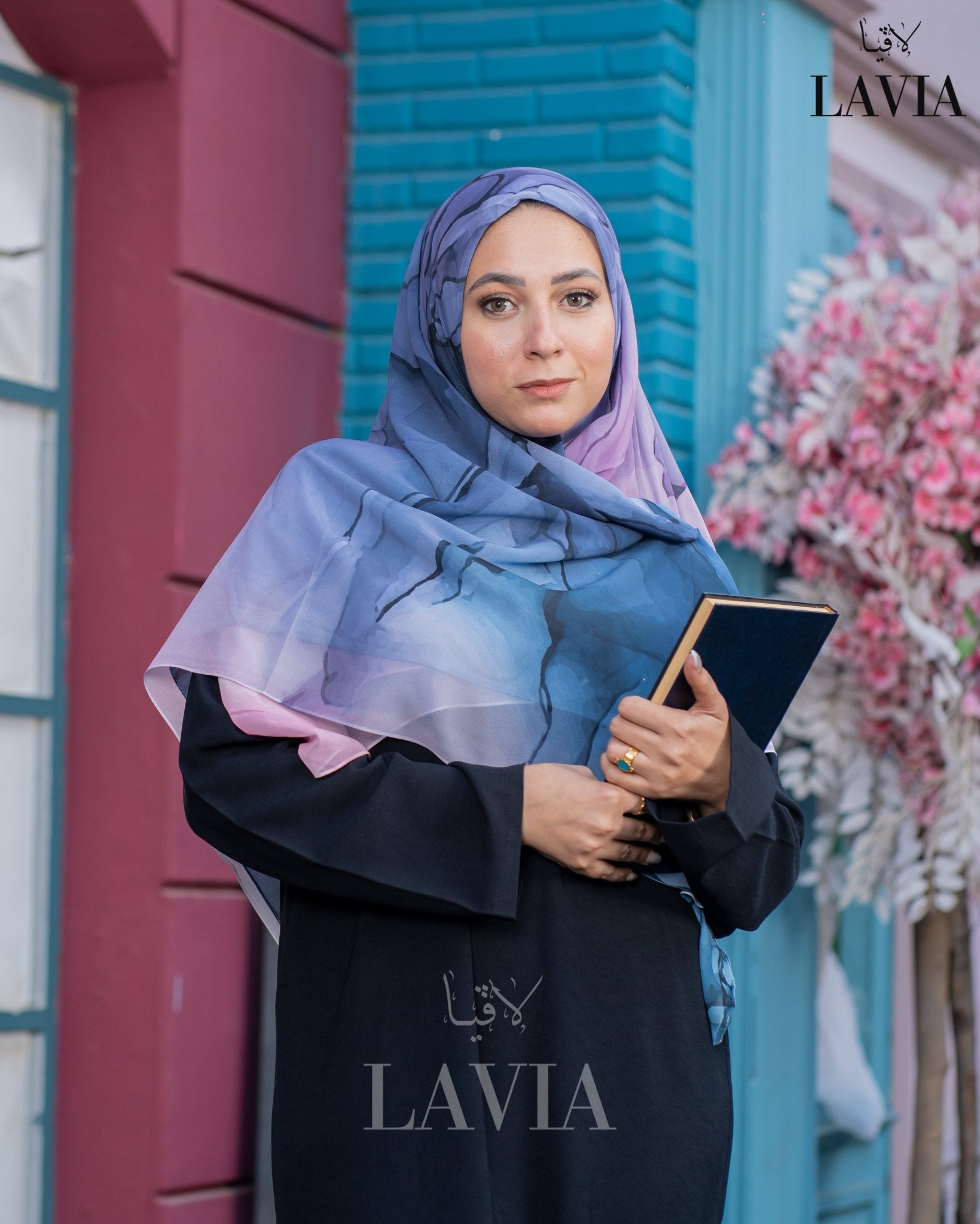 🖤 خمار ماليزي فاخر من جورجيت مطبوع – إصدار 2025 🖤 - Lavia