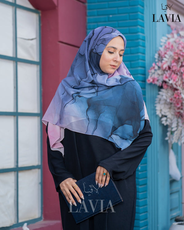 🖤 خمار ماليزي فاخر من جورجيت مطبوع – إصدار 2025 🖤 - Lavia