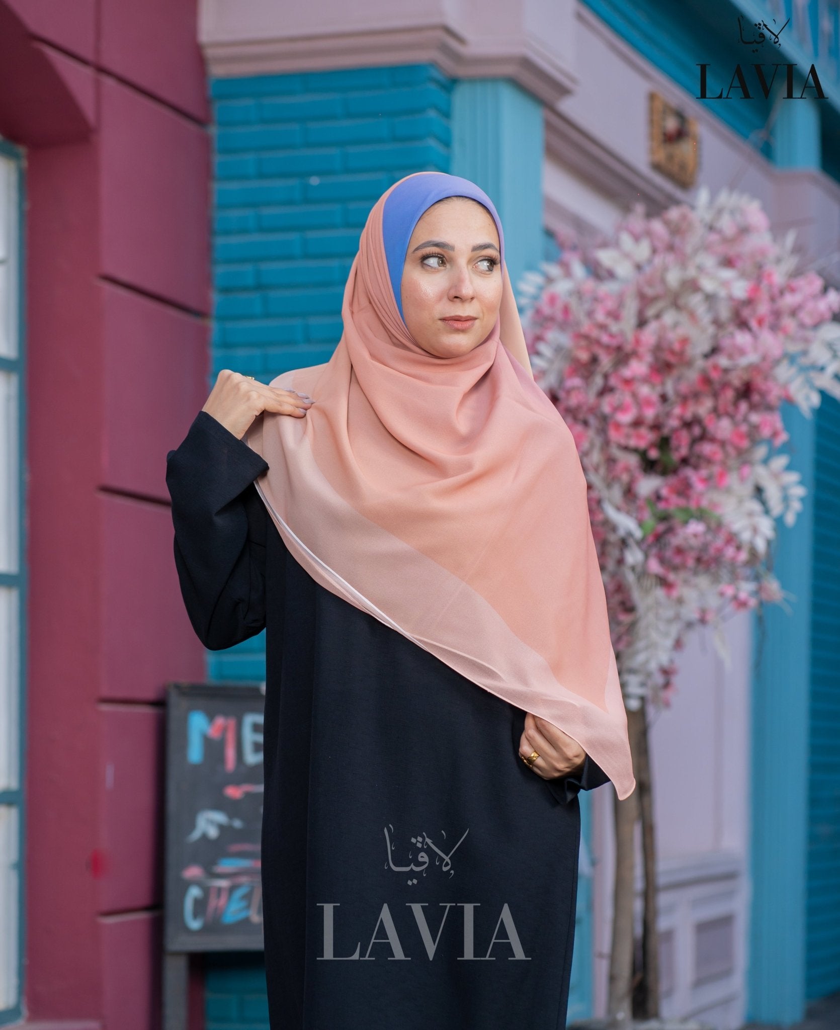 🖤 خمار ماليزي فاخر من جورجيت مطبوع – إصدار 2025 🖤 - Lavia