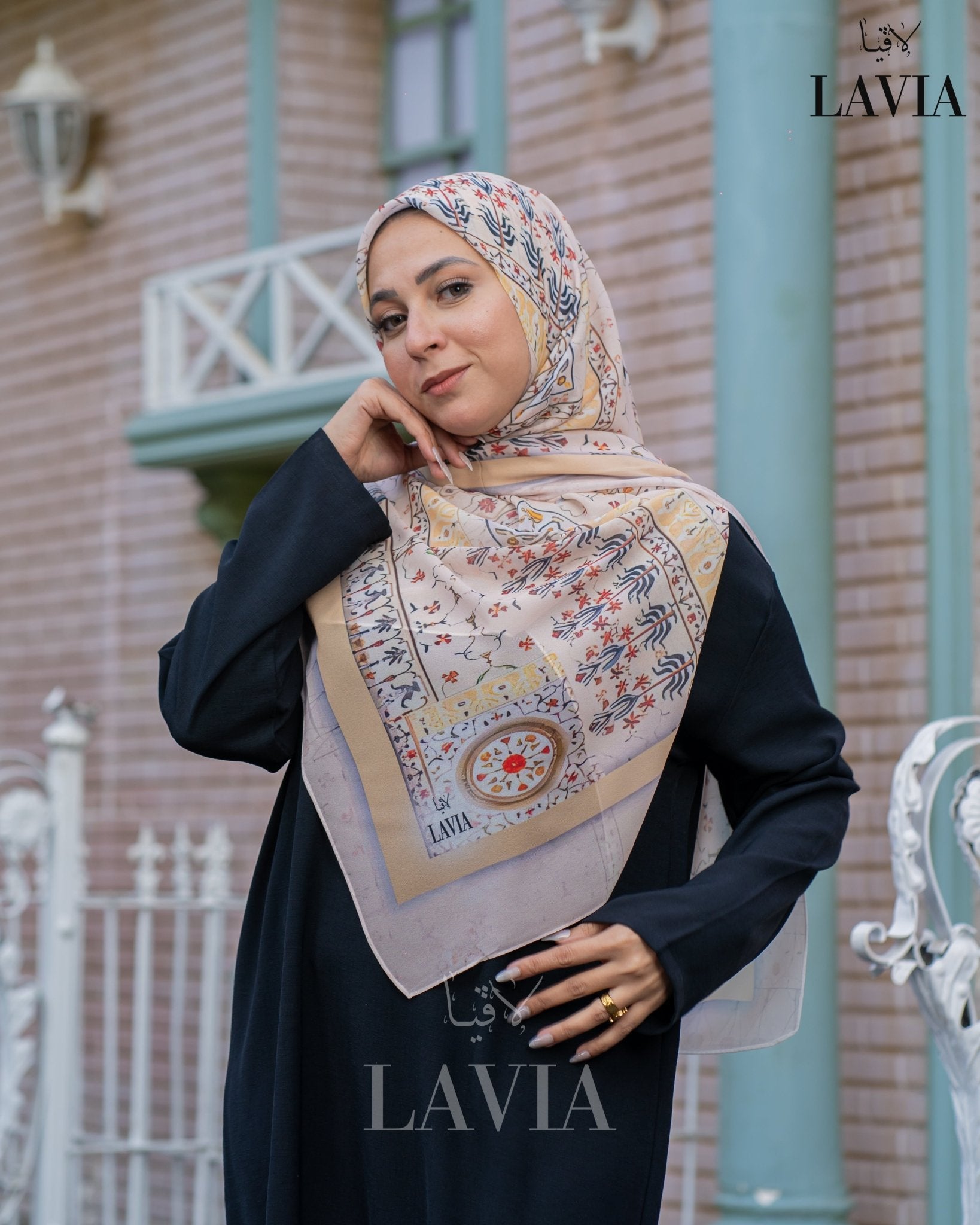 🖤 خمار ماليزي فاخر من جورجيت مطبوع – إصدار 2025 🖤 - Lavia