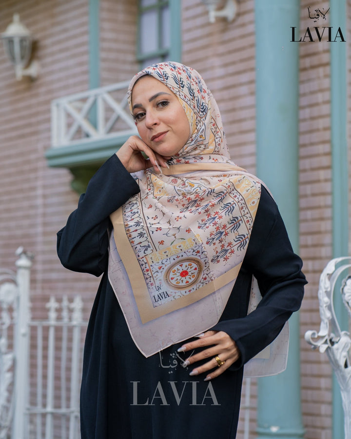 🖤 خمار ماليزي فاخر من جورجيت مطبوع – إصدار 2025 🖤 - Lavia