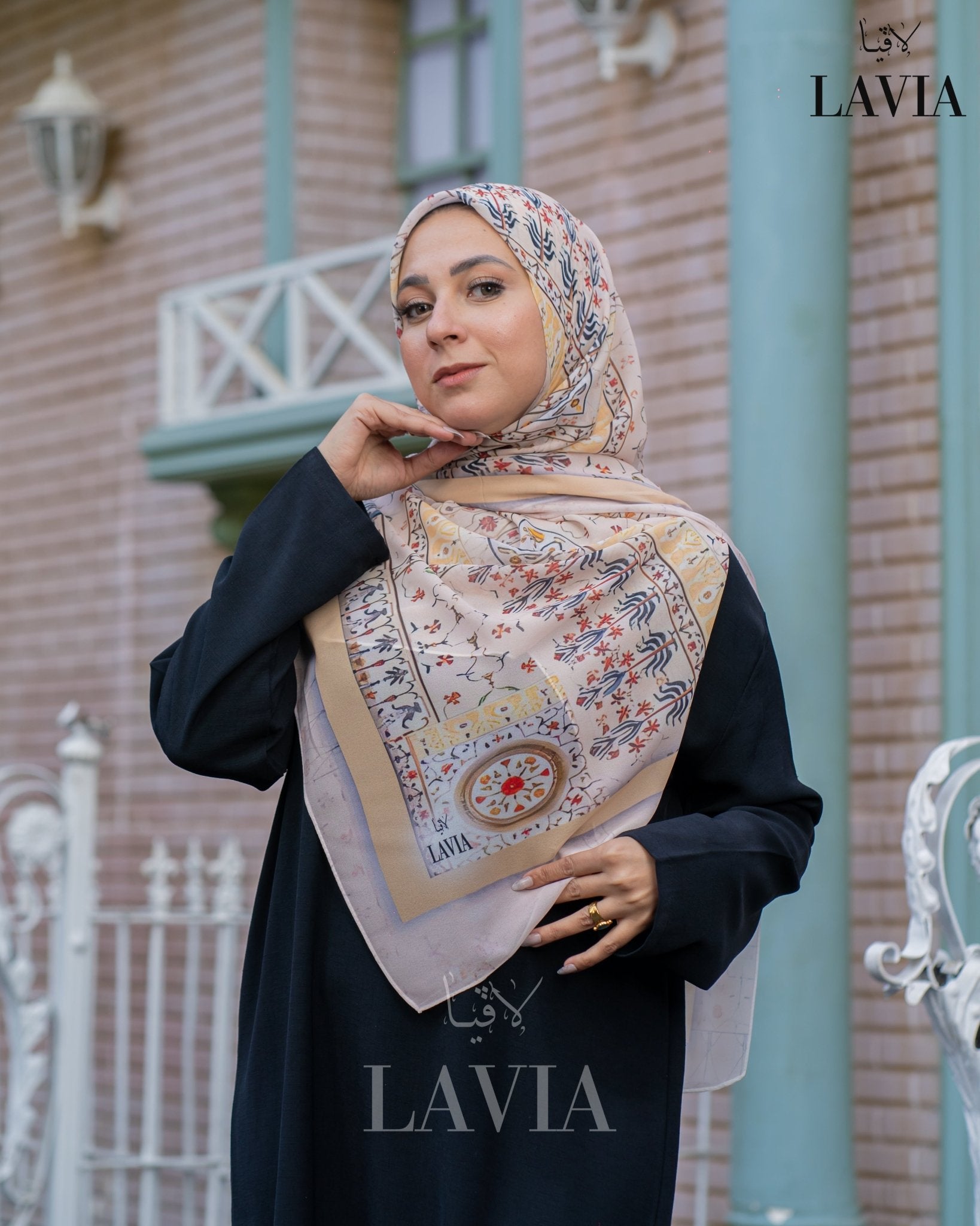 🖤 خمار ماليزي فاخر من جورجيت مطبوع – إصدار 2025 🖤 - Lavia
