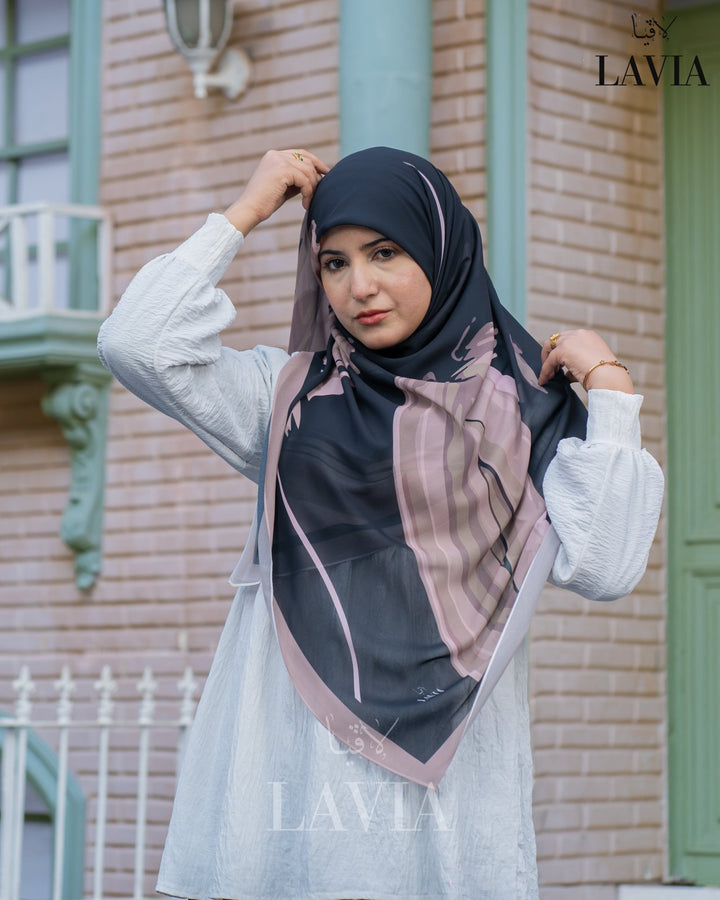 🖤 خمار ماليزي فاخر من جورجيت مطبوع – إصدار 2025 🖤 - Lavia