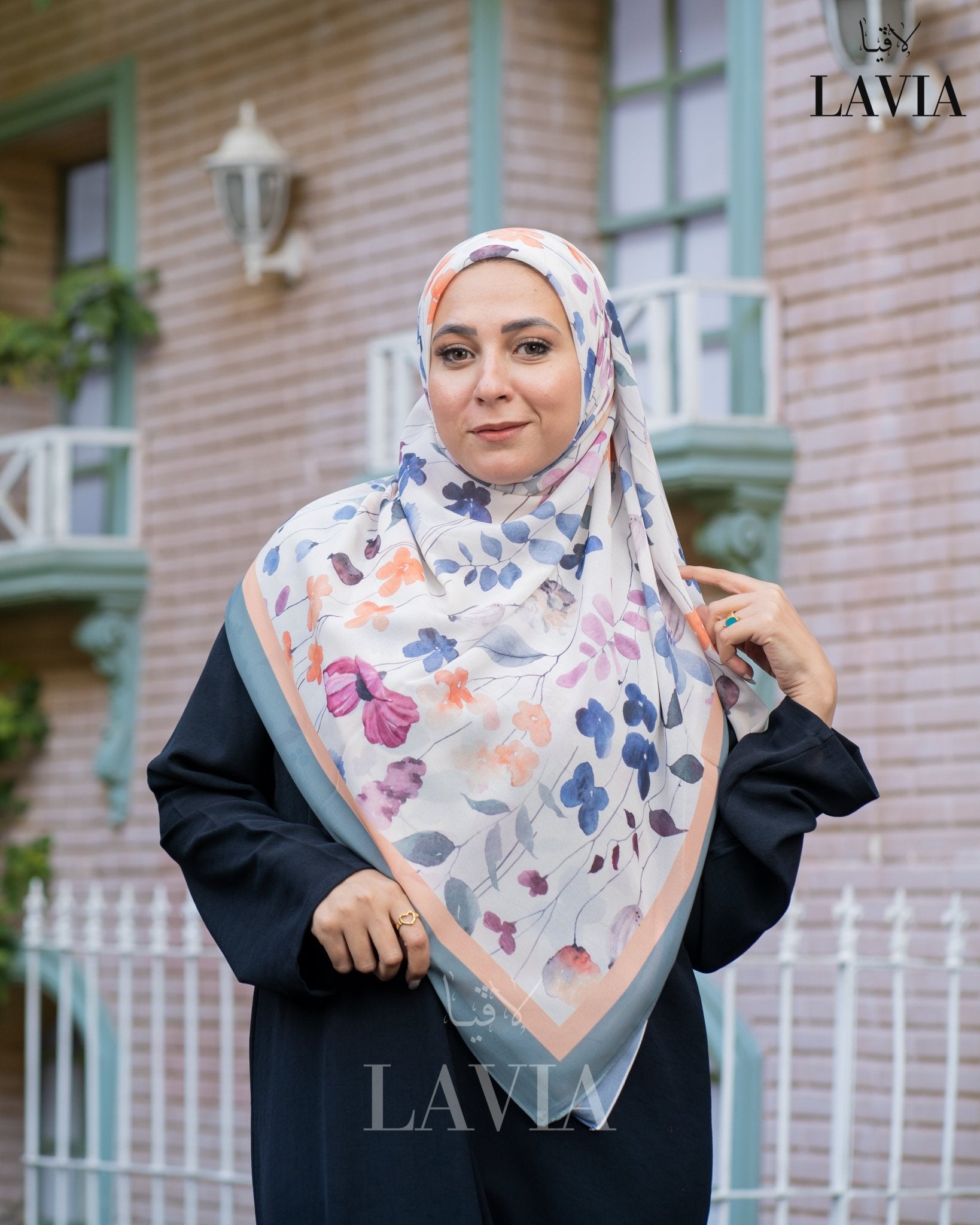 🖤 خمار ماليزي فاخر من جورجيت مطبوع – إصدار 2025 🖤 - Lavia