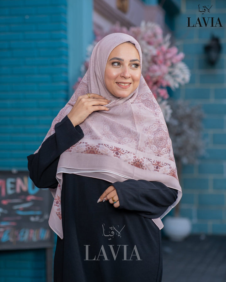 🖤 خمار ماليزي فاخر من جورجيت مطبوع – إصدار 2025 🖤 - Lavia