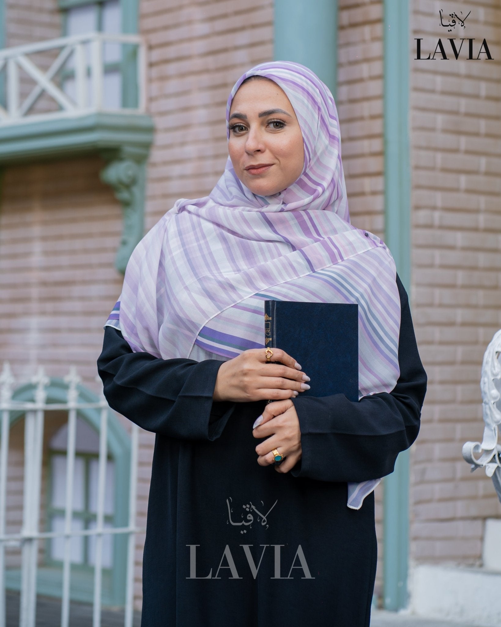 🖤 خمار ماليزي فاخر من جورجيت مطبوع – إصدار 2025 🖤 - Lavia