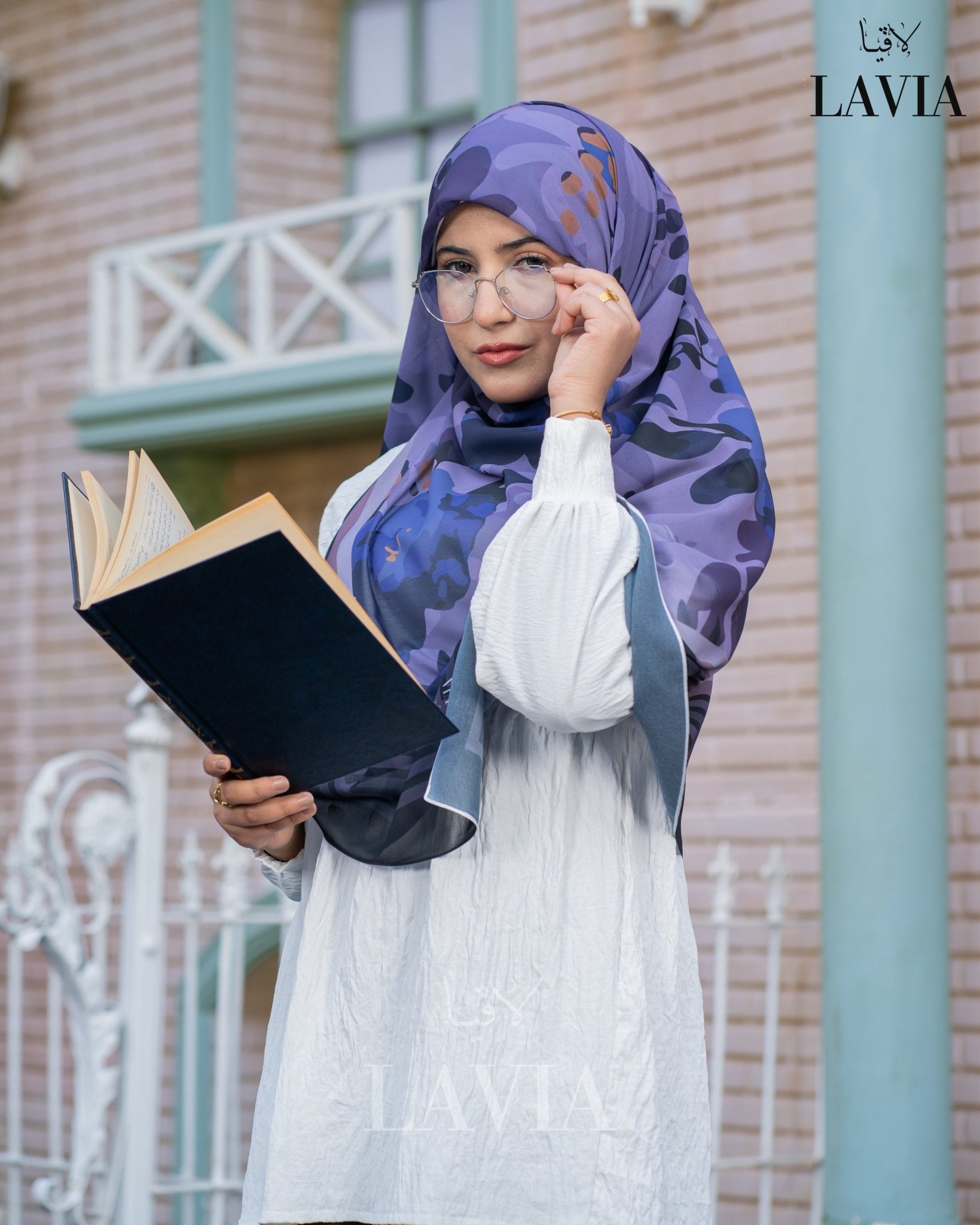 🖤 خمار ماليزي فاخر من جورجيت مطبوع – إصدار 2025 🖤 - Lavia