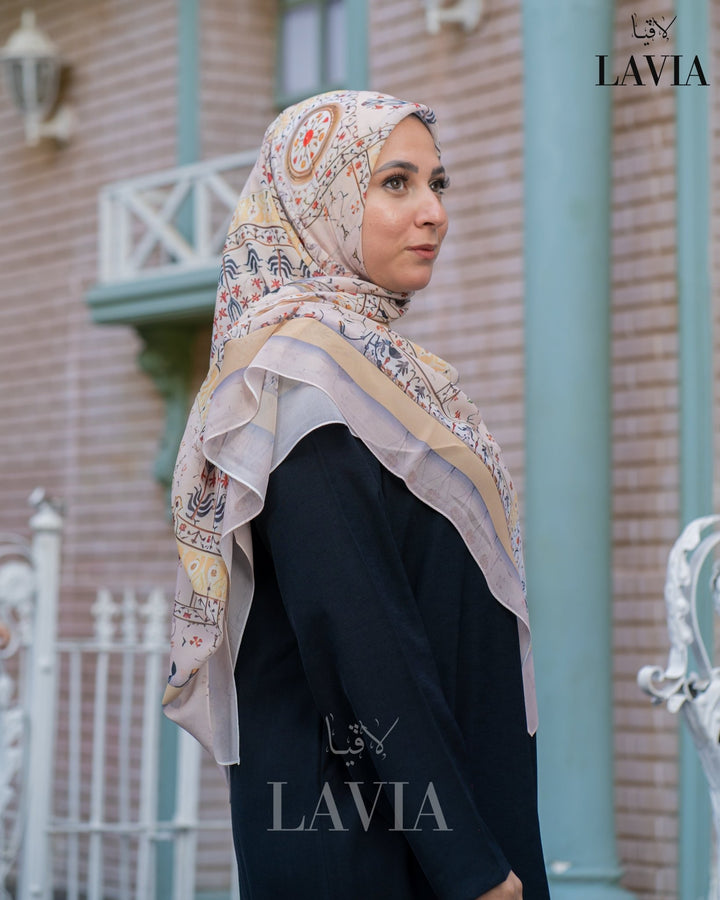 🖤 خمار ماليزي فاخر من جورجيت مطبوع – إصدار 2025 🖤 - Lavia
