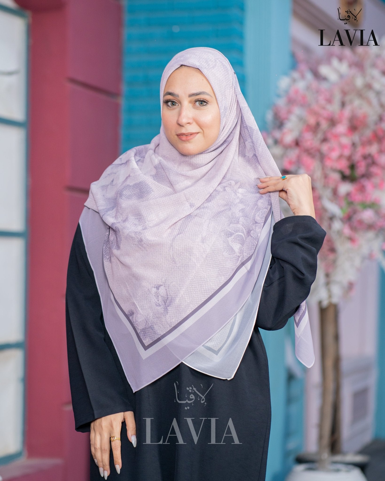 🖤 خمار ماليزي فاخر من جورجيت مطبوع – إصدار 2025 🖤 - Lavia