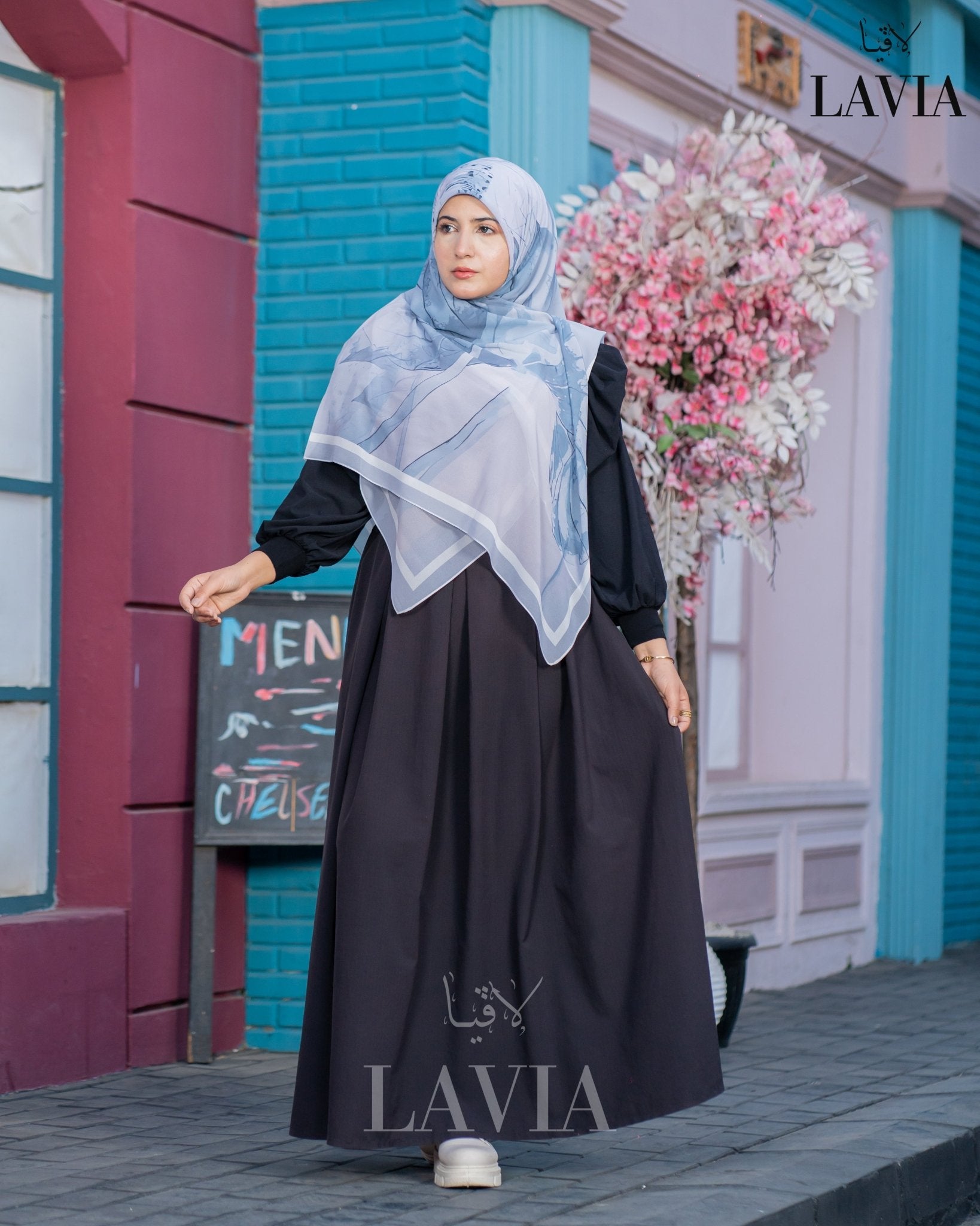 🖤 خمار ماليزي فاخر من جورجيت مطبوع – إصدار 2025 🖤 - Lavia