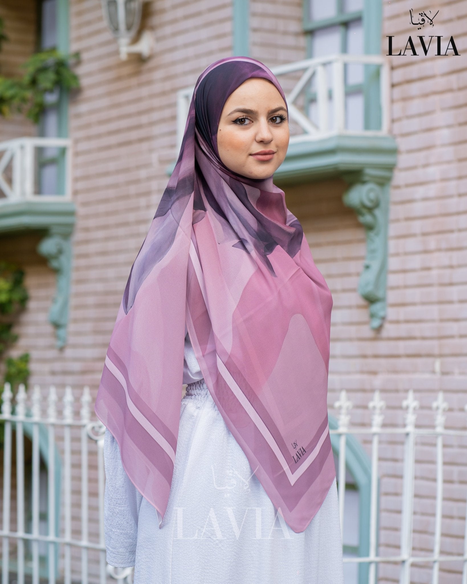 🖤 خمار ماليزي فاخر من جورجيت مطبوع – إصدار 2025 🖤 - Lavia