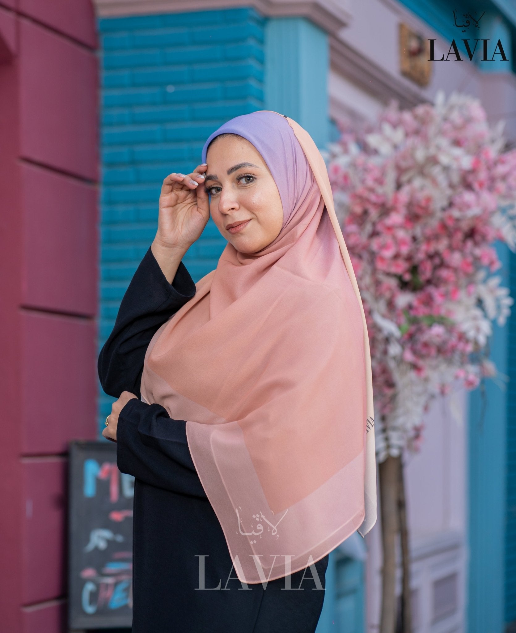 🖤 خمار ماليزي فاخر من جورجيت مطبوع – إصدار 2025 🖤 - Lavia