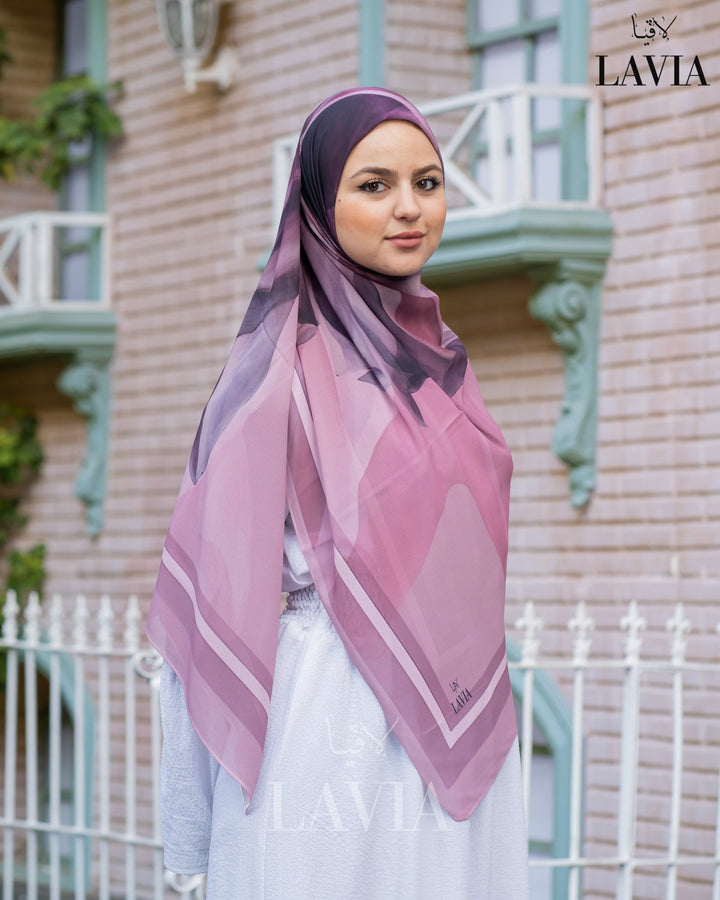 🖤 خمار ماليزي فاخر من جورجيت مطبوع – إصدار 2025 🖤 - Lavia
