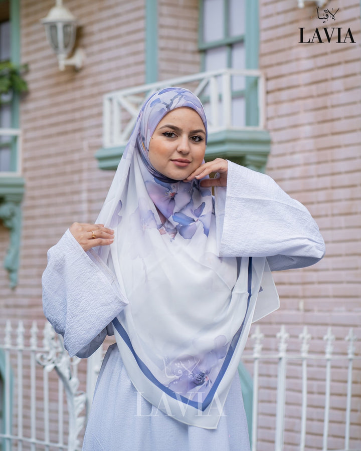 🖤 خمار ماليزي فاخر من جورجيت مطبوع – إصدار 2025 🖤 - Lavia