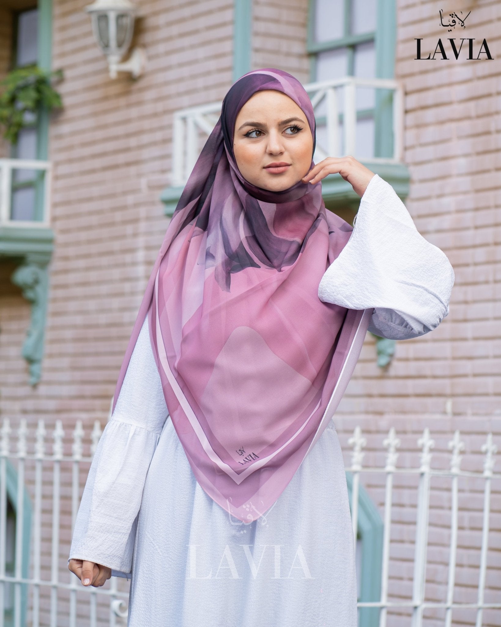 🖤 خمار ماليزي فاخر من جورجيت مطبوع – إصدار 2025 🖤 - Lavia