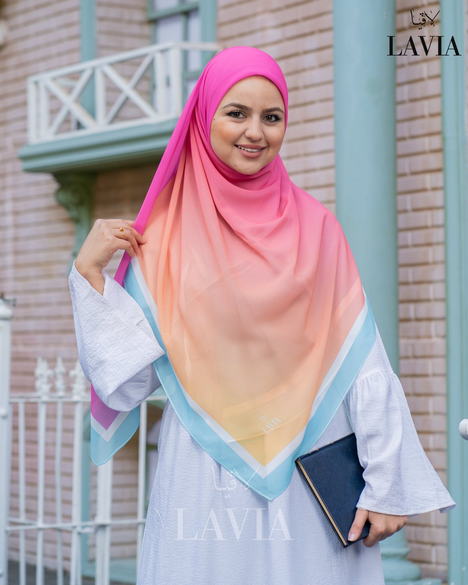🖤 خمار ماليزي فاخر من جورجيت مطبوع – إصدار 2025 🖤 - Lavia