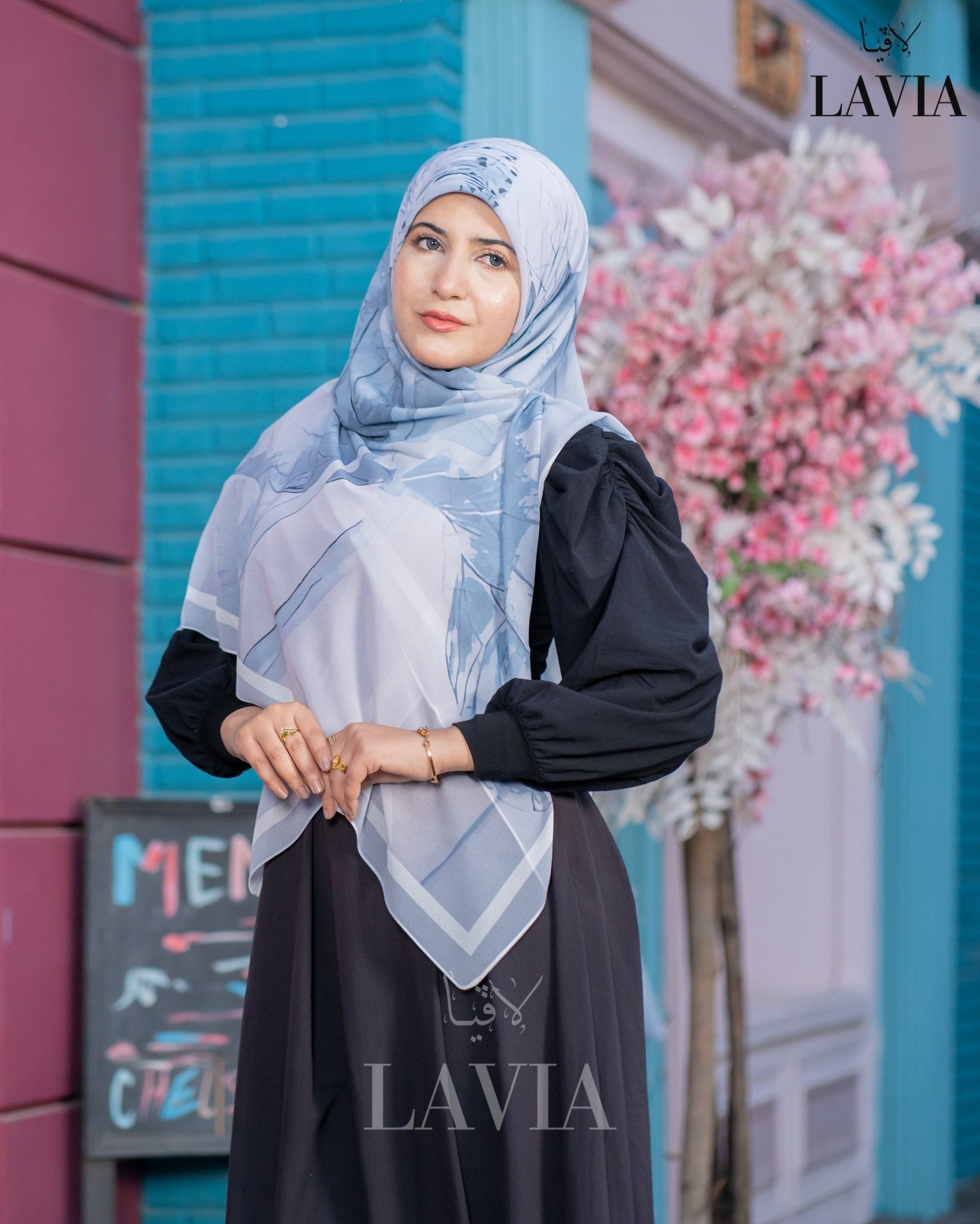 🖤 خمار ماليزي فاخر من جورجيت مطبوع – إصدار 2025 🖤 - Lavia
