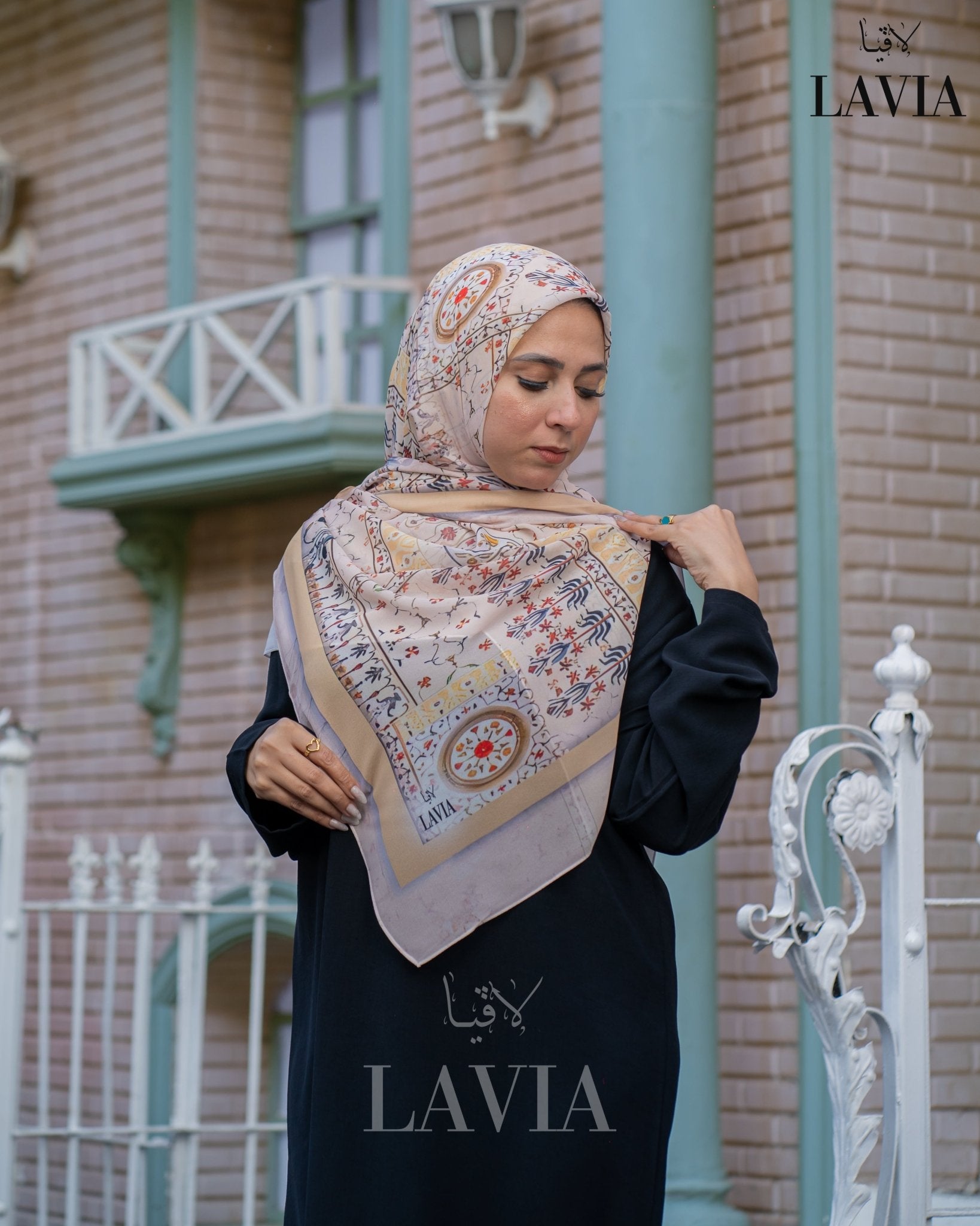 🖤 خمار ماليزي فاخر من جورجيت مطبوع – إصدار 2025 🖤 - Lavia