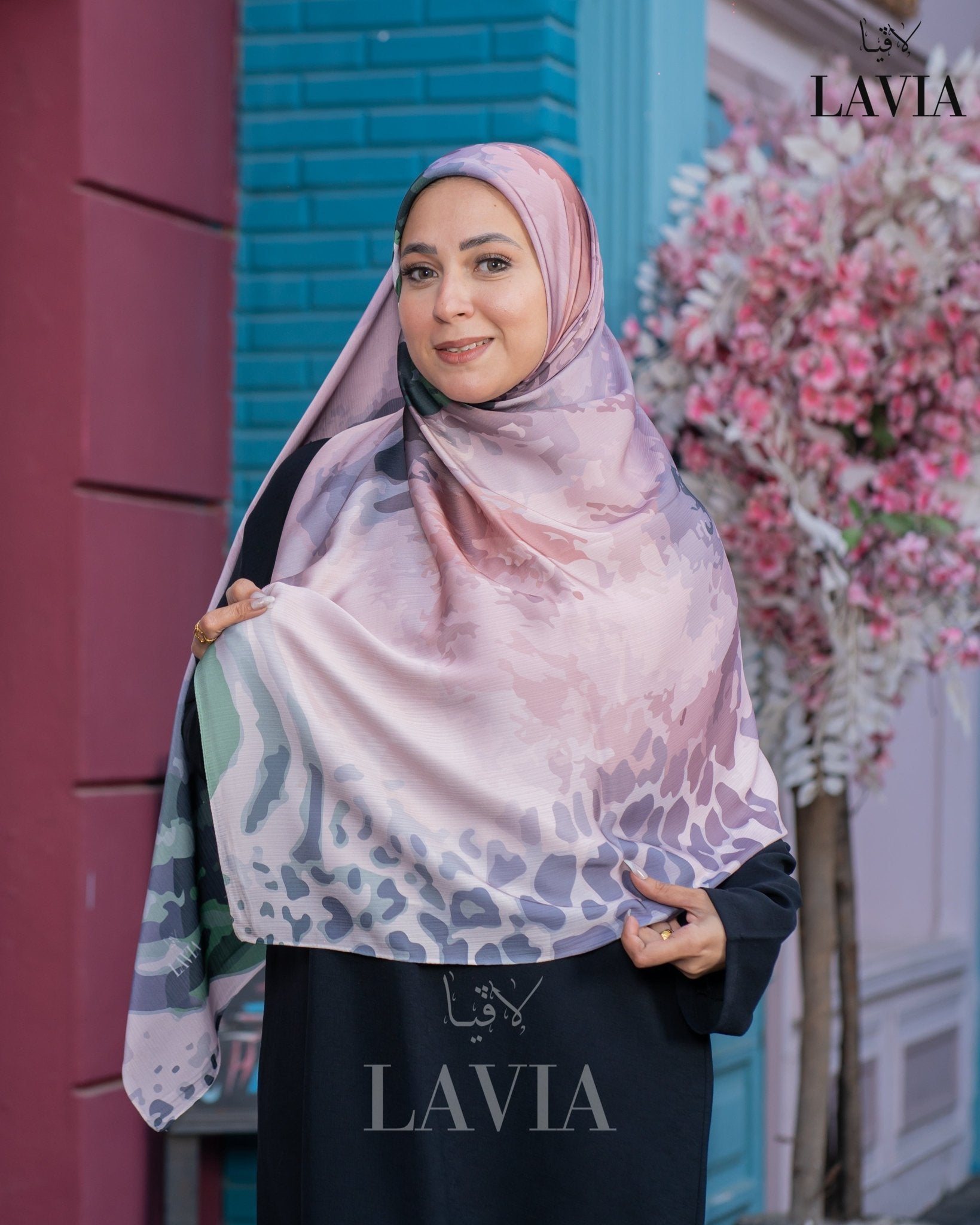 خمار ماليزي حرير ساتان فخم - Lavia