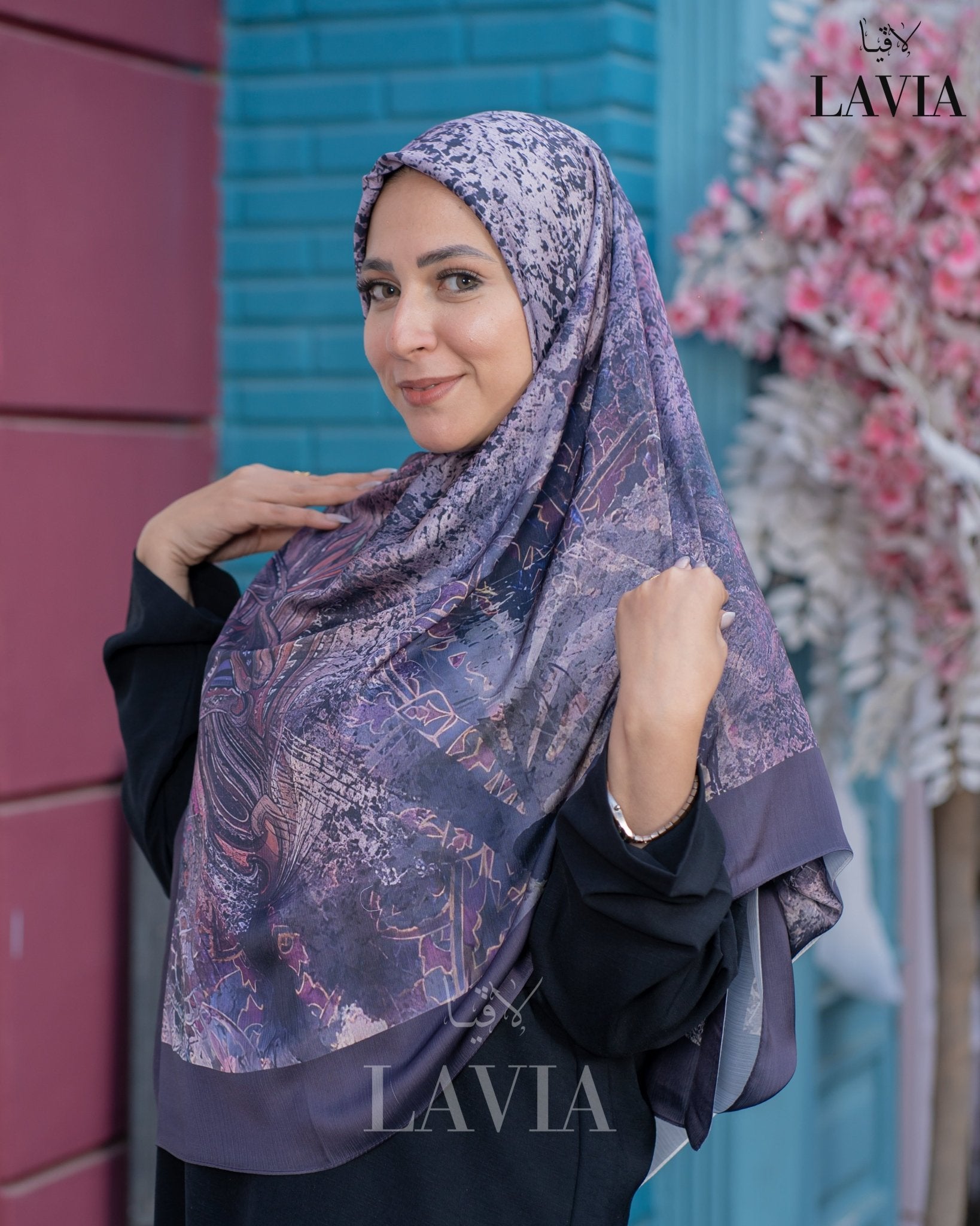 خمار ماليزي حرير ساتان فخم - Lavia