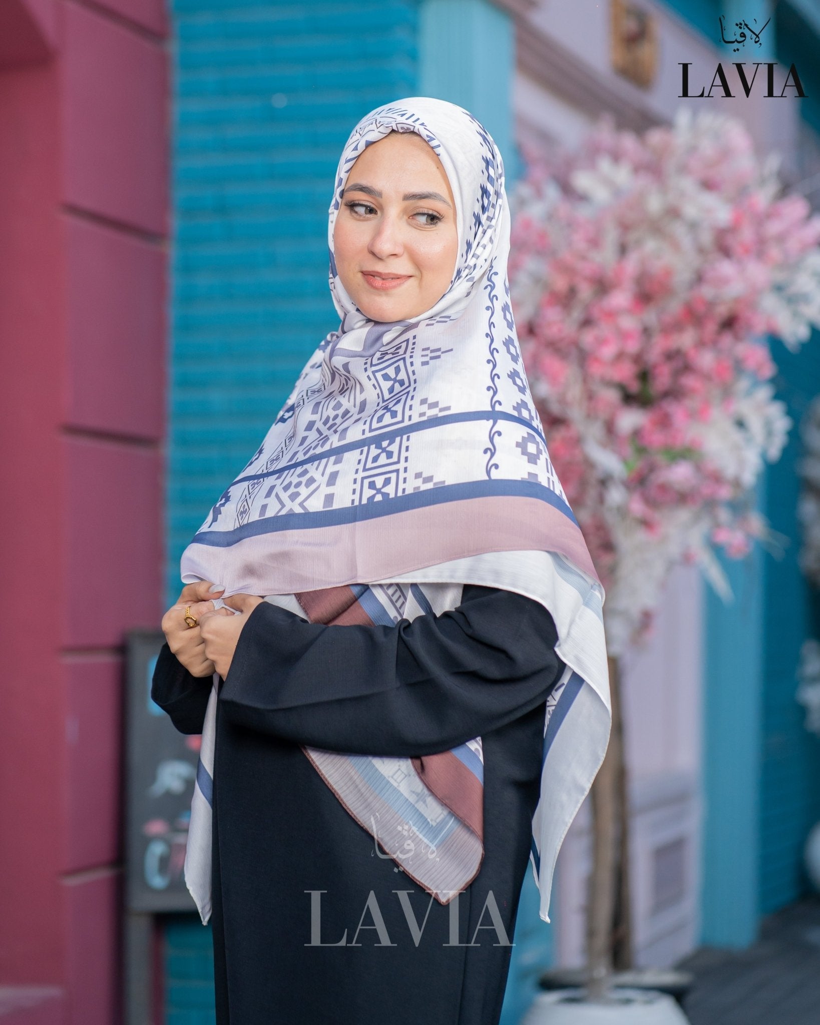 خمار ماليزي حرير ساتان فخم - Lavia
