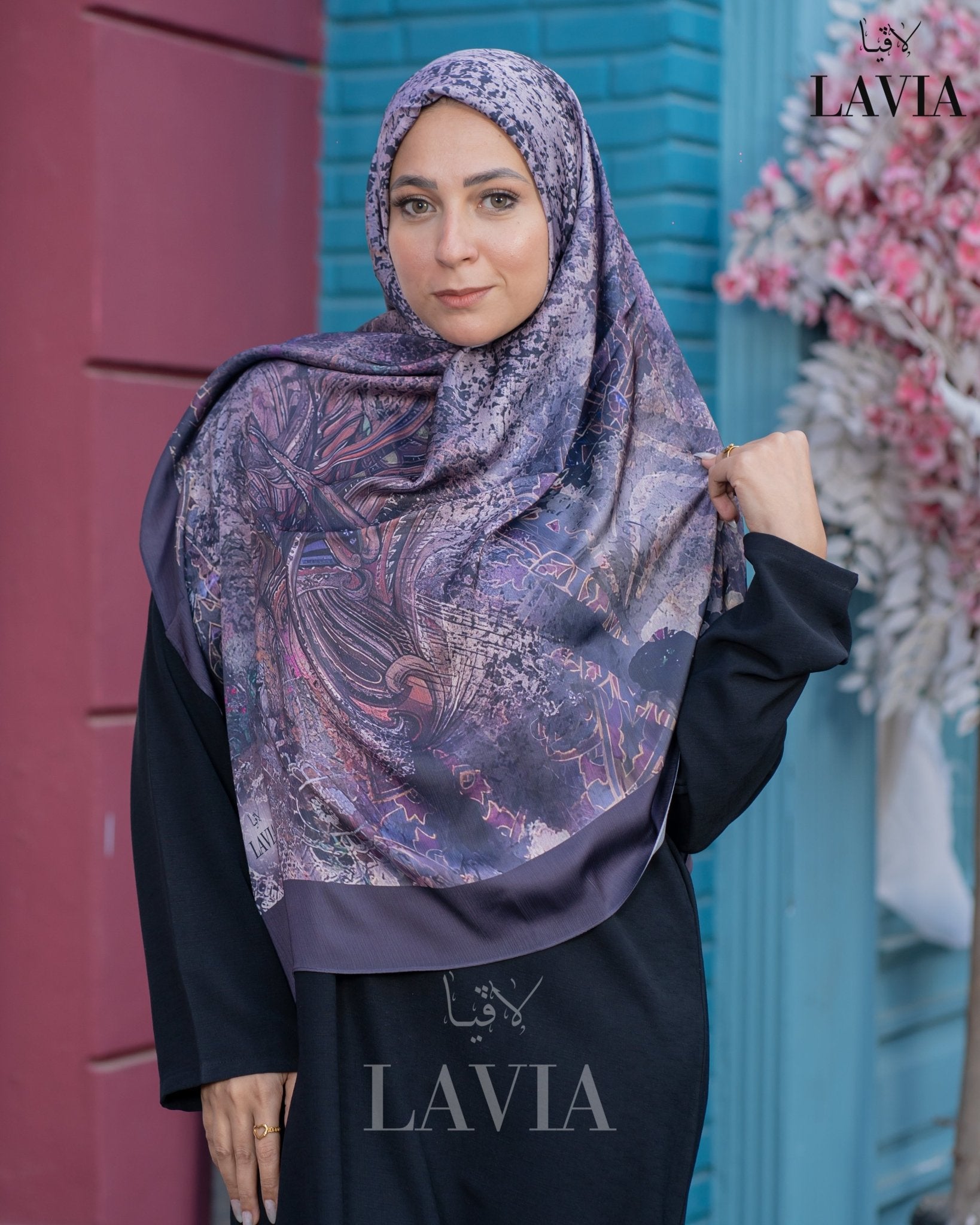 خمار ماليزي حرير ساتان فخم - Lavia