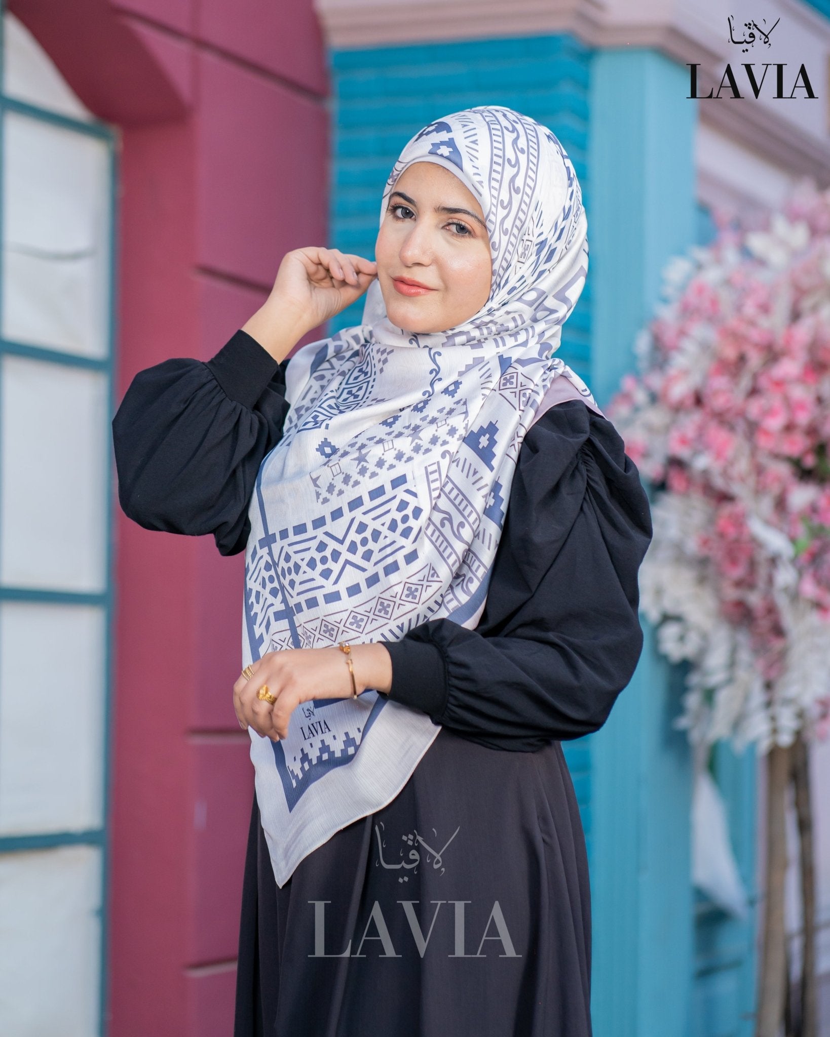 خمار ماليزي حرير ساتان فخم - Lavia