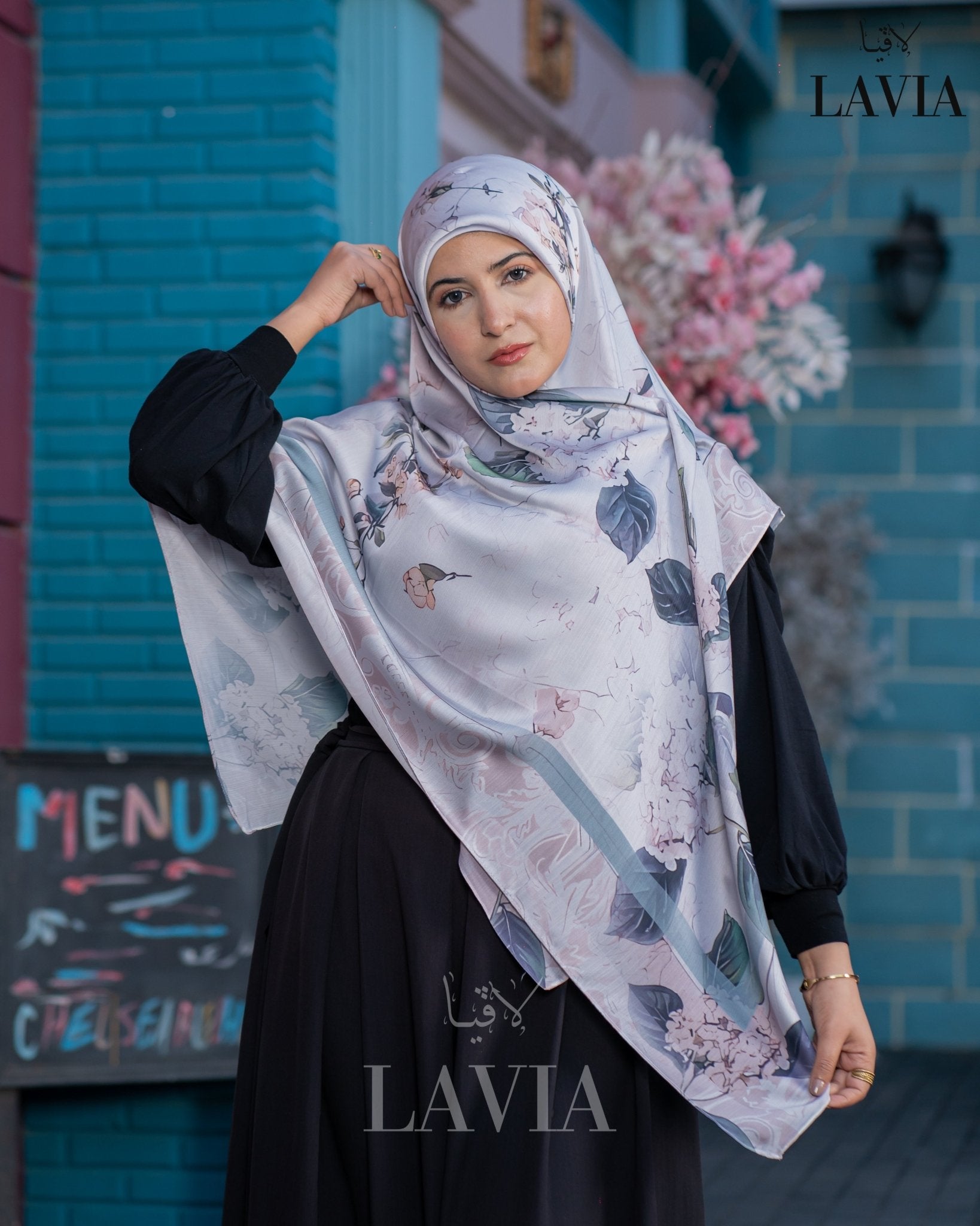 خمار ماليزي حرير ساتان فخم - Lavia