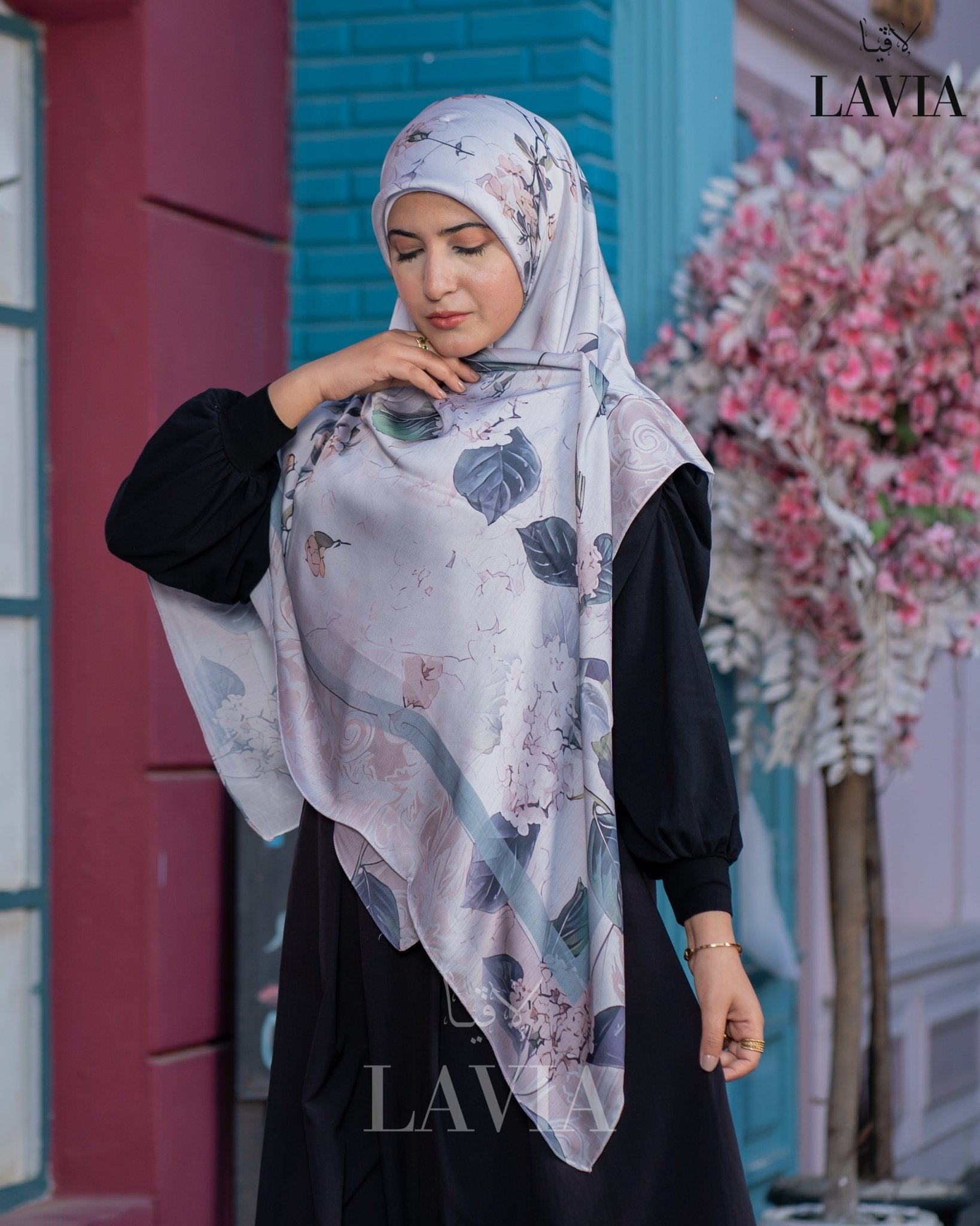 خمار ماليزي حرير ساتان فخم - Lavia