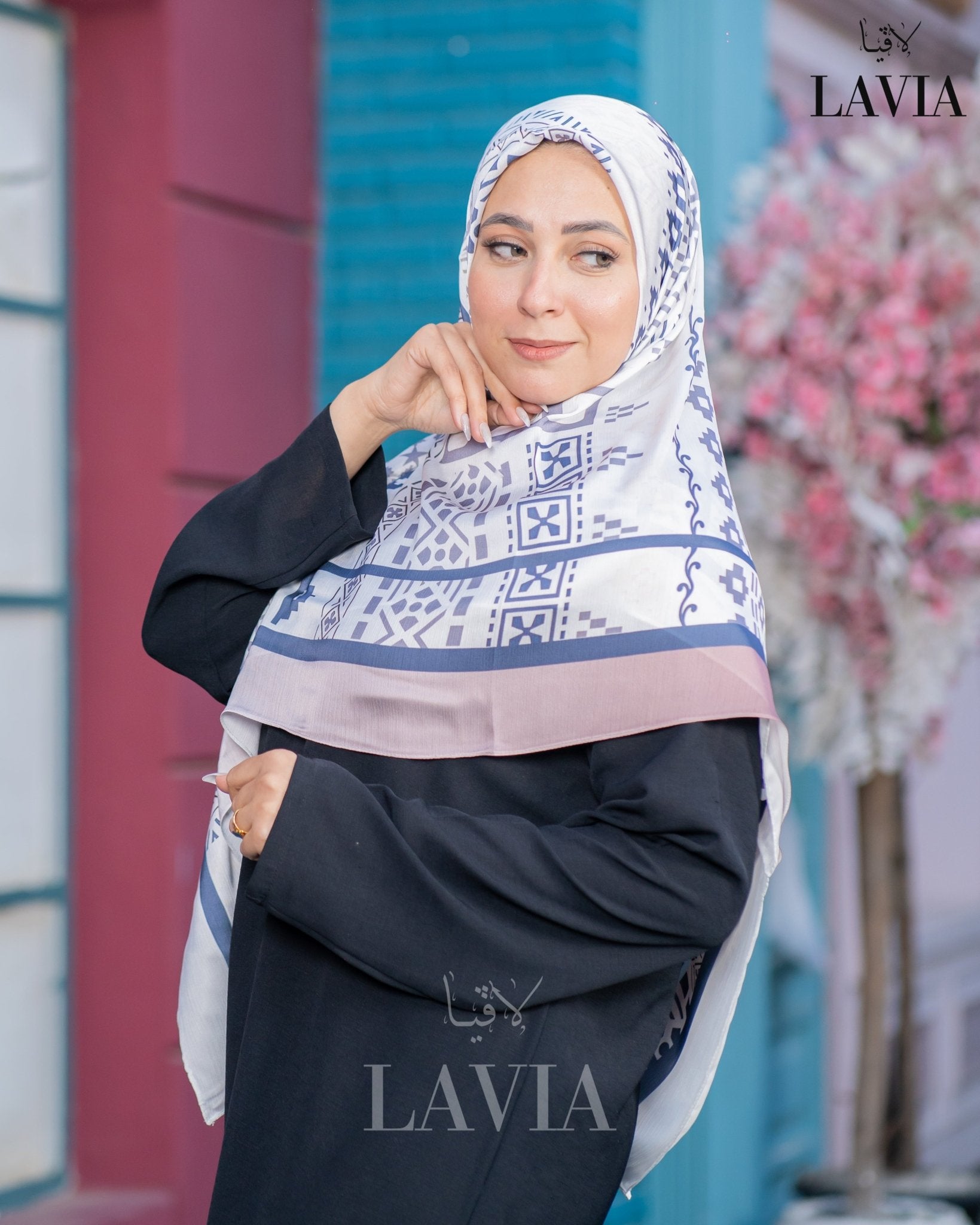 خمار ماليزي حرير ساتان فخم - Lavia