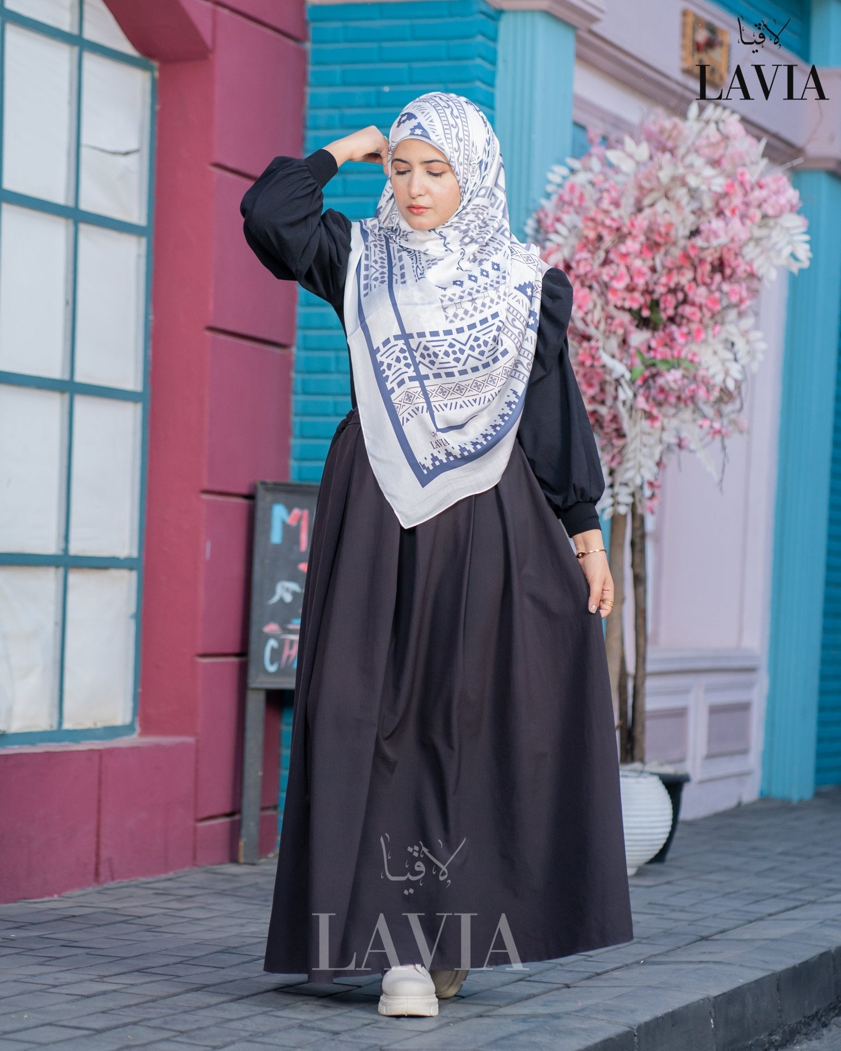 خمار ماليزي حرير ساتان فخم - Lavia