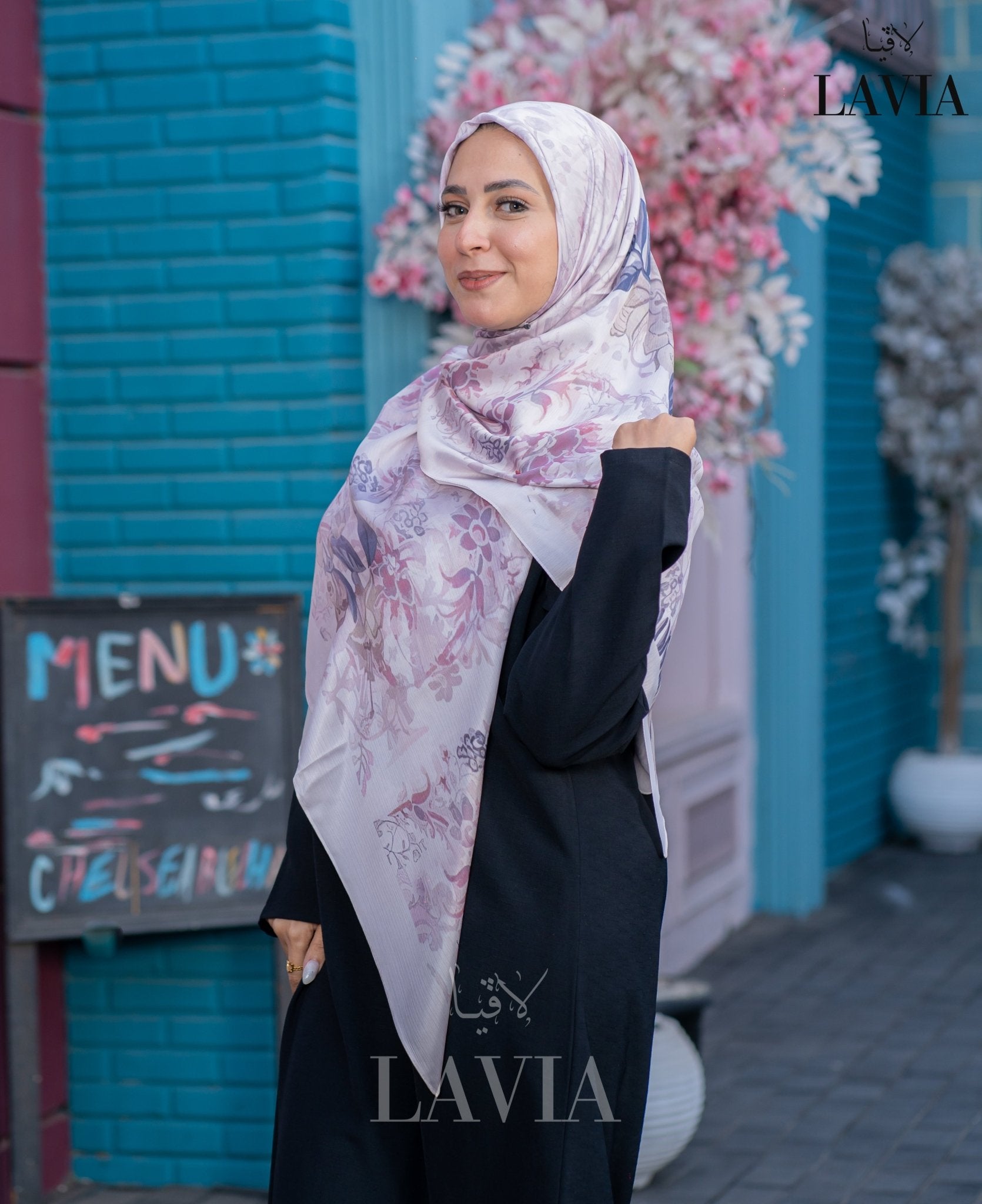 خمار ماليزي حرير ساتان فخم - Lavia