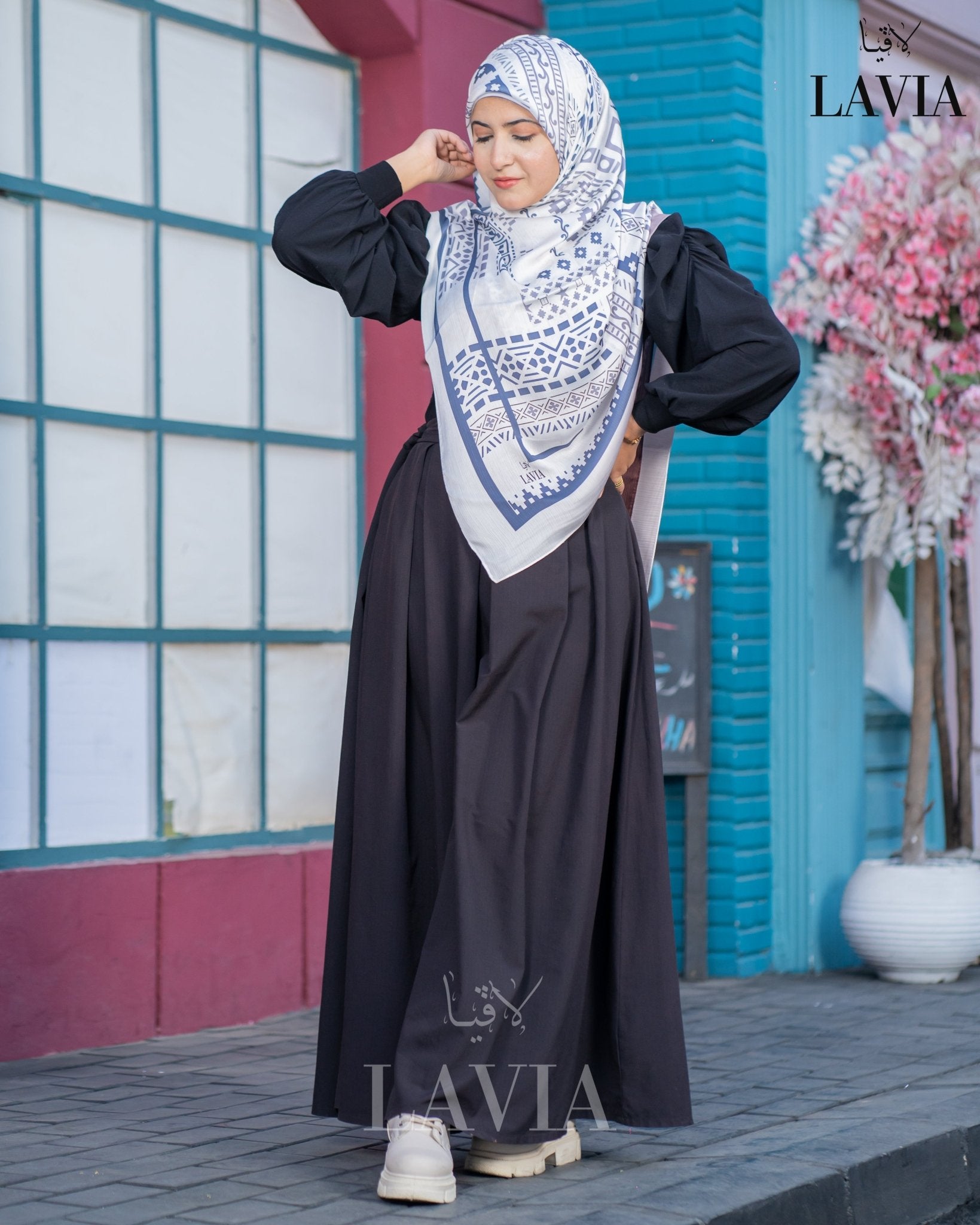 خمار ماليزي حرير ساتان فخم - Lavia