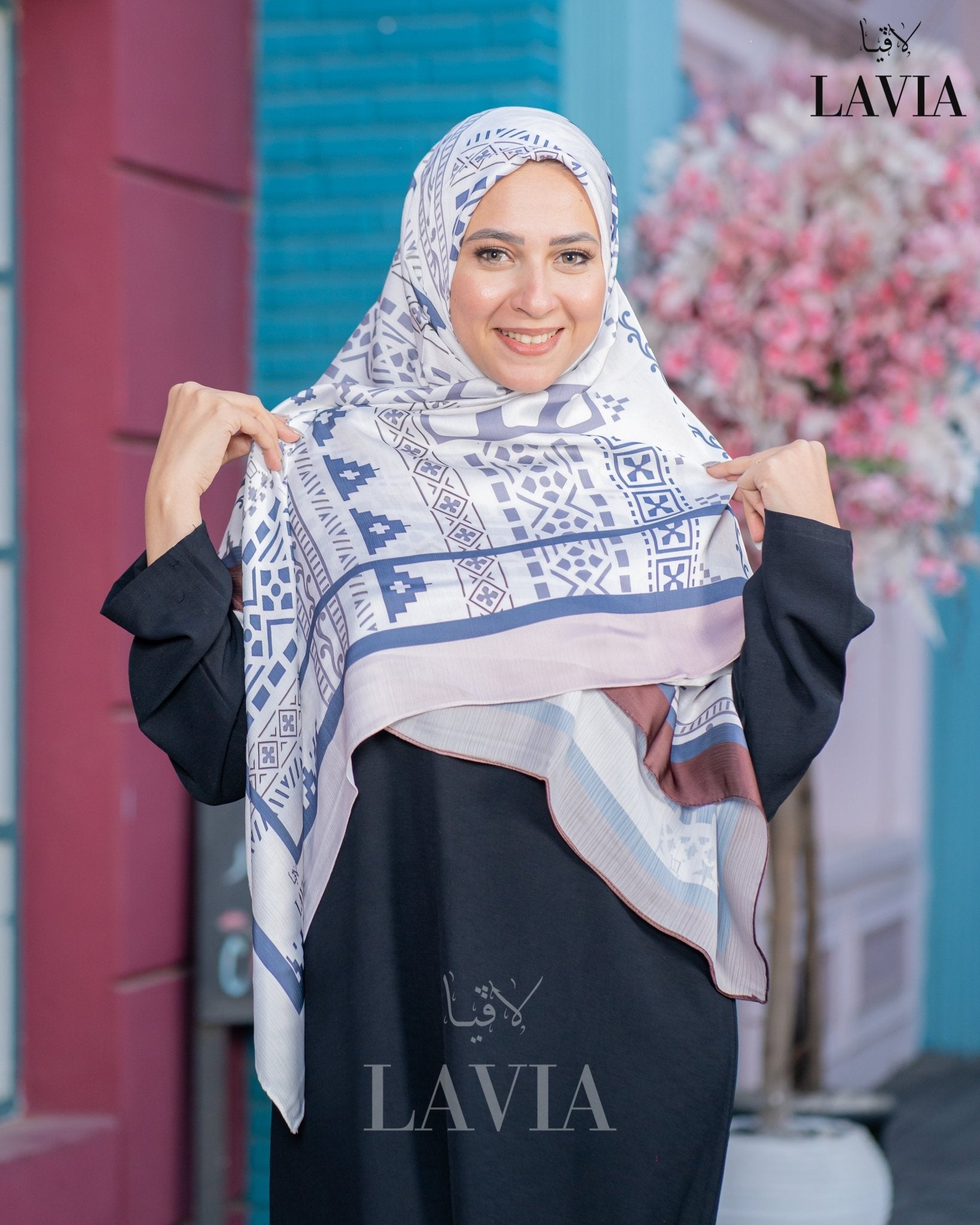 خمار ماليزي حرير ساتان فخم - Lavia