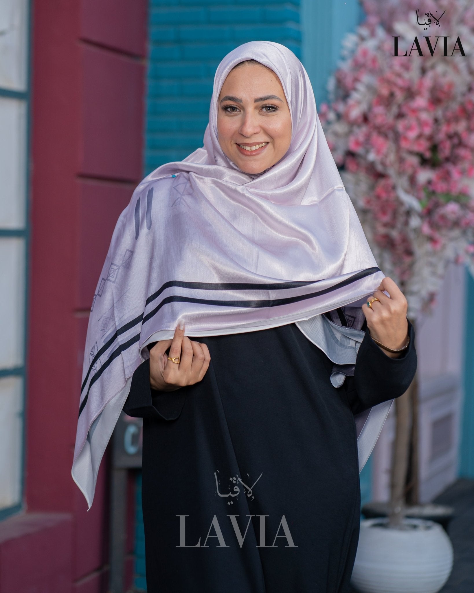خمار ماليزي حرير ساتان فخم - Lavia