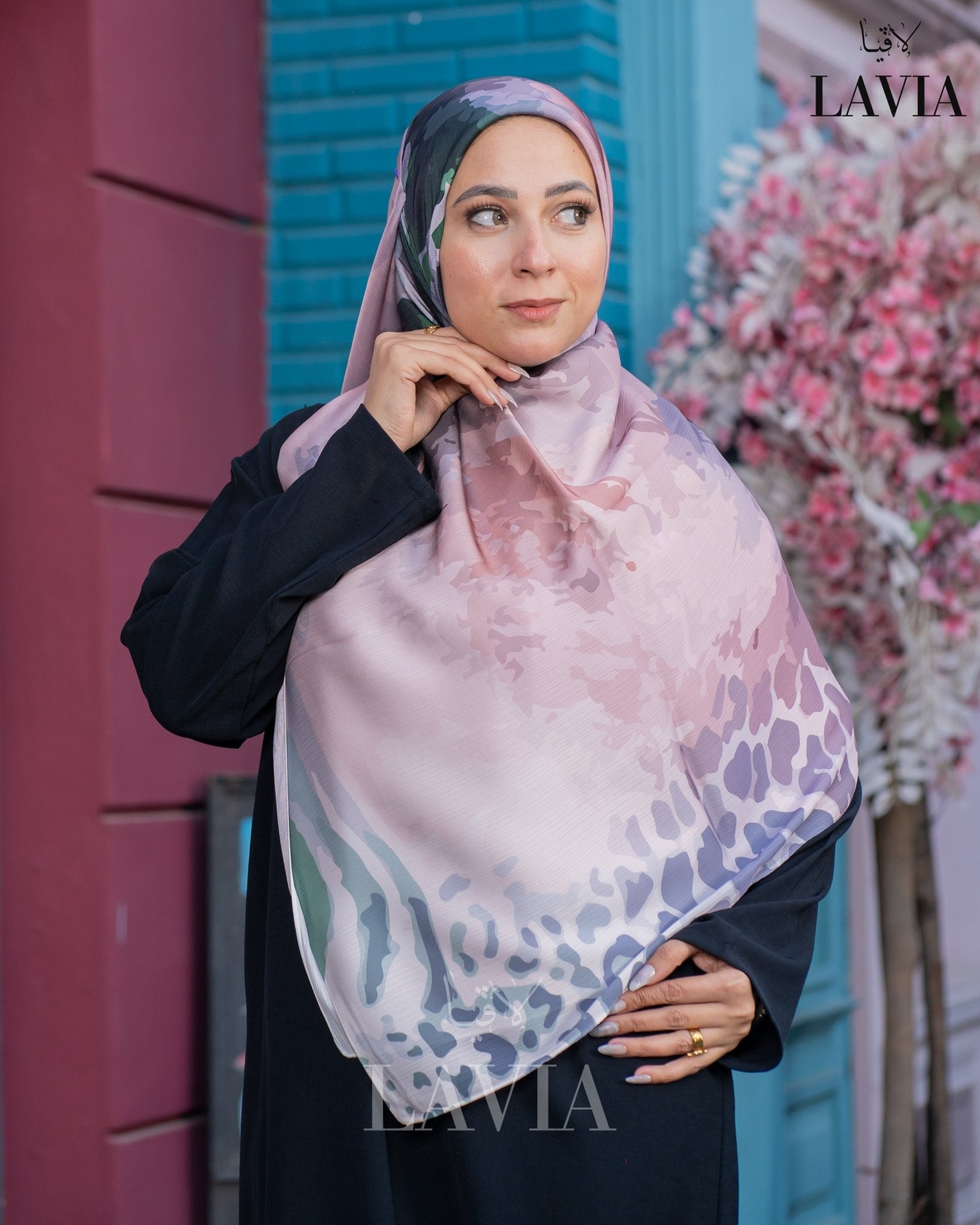 خمار ماليزي حرير ساتان فخم - Lavia