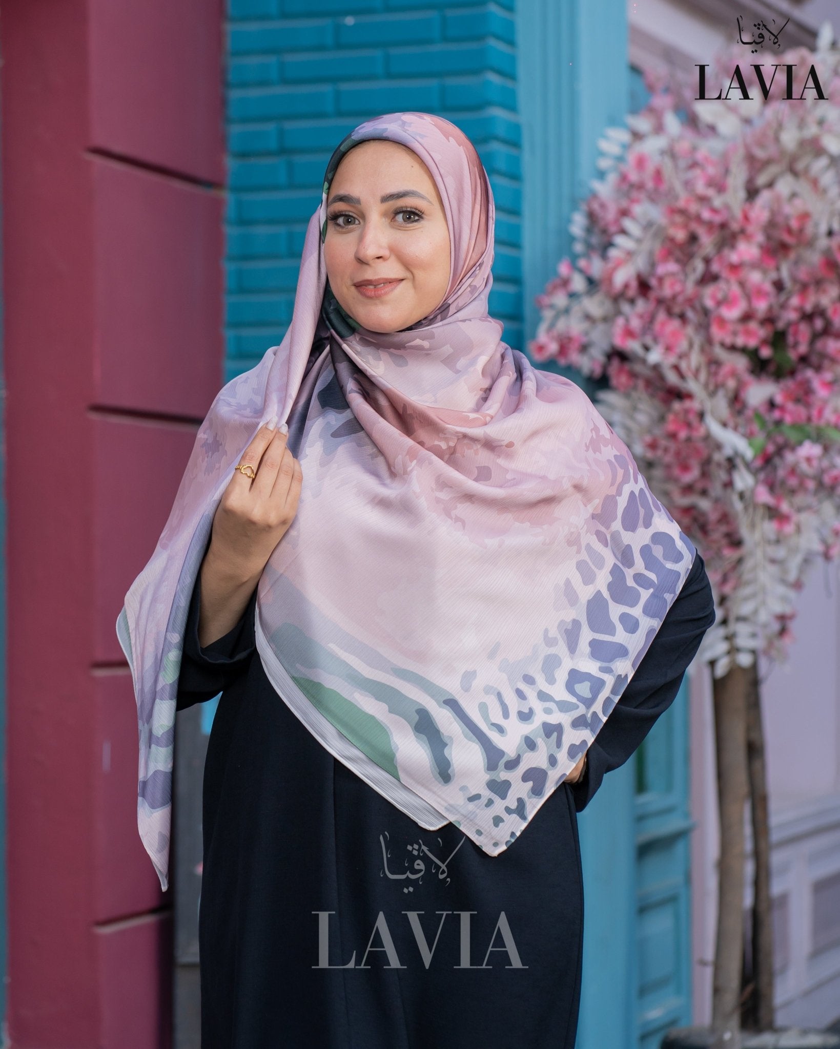 خمار ماليزي حرير ساتان فخم - Lavia