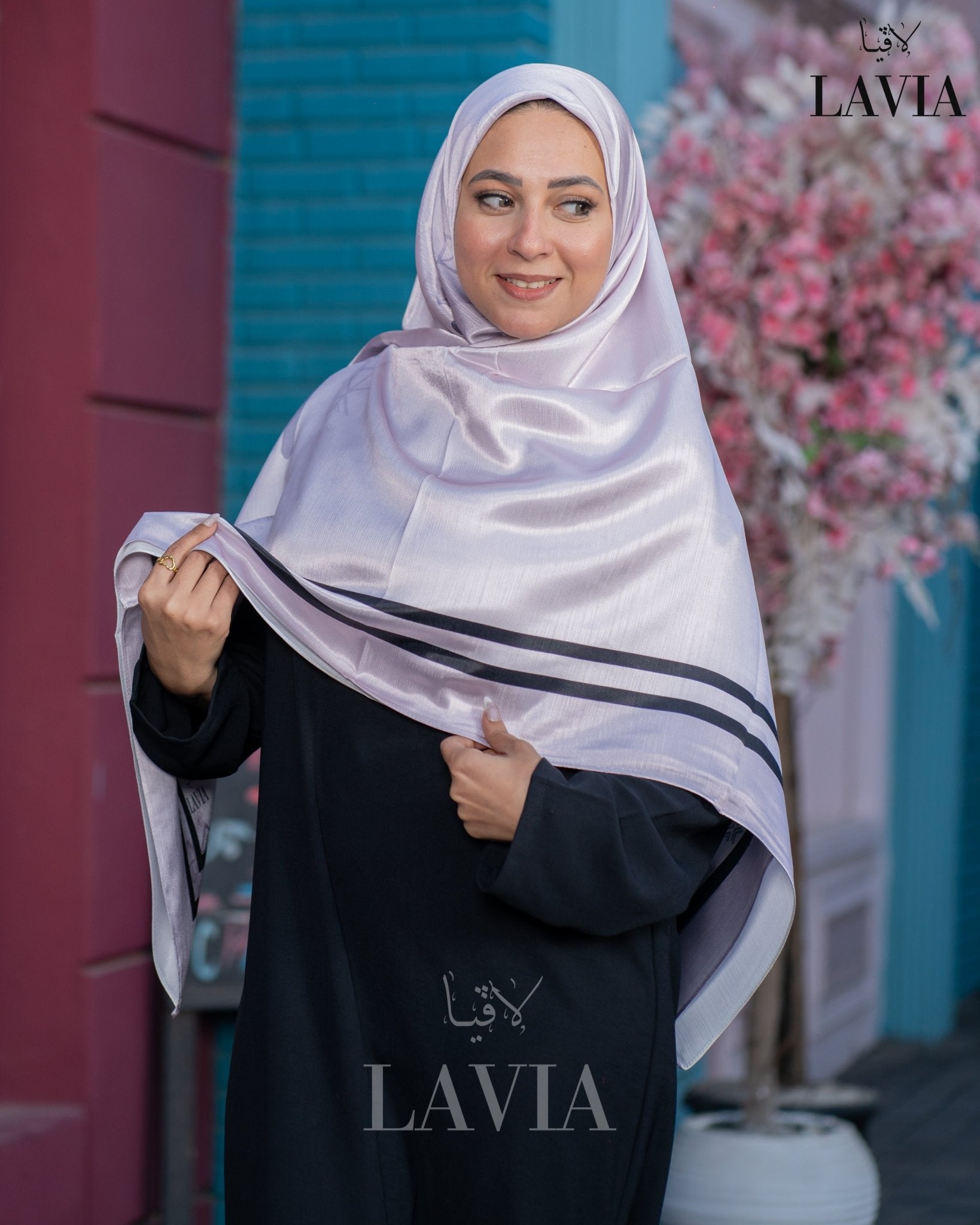 خمار ماليزي حرير ساتان فخم - Lavia
