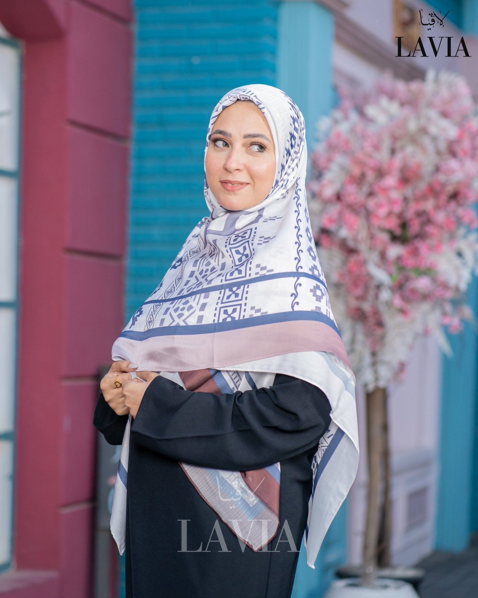 خمار ماليزي حرير ساتان فخم - Lavia