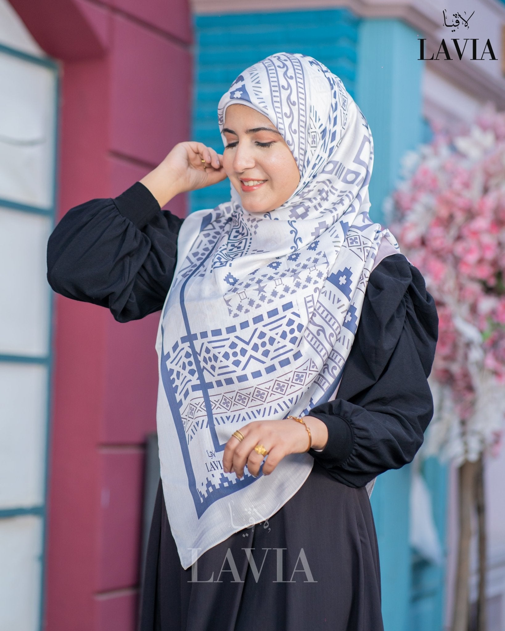 خمار ماليزي حرير ساتان فخم - Lavia
