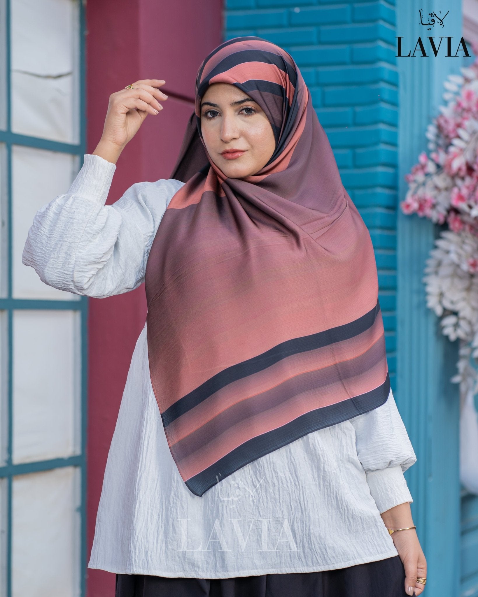 خمار ماليزي حرير ساتان فخم - Lavia