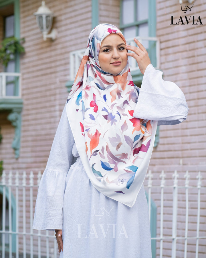 خمار ماليزي حرير ساتان فخم - Lavia