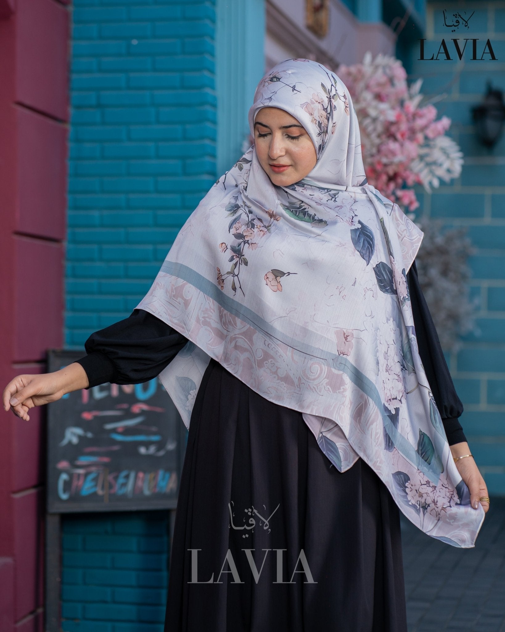 خمار ماليزي حرير ساتان فخم - Lavia